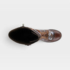 L'Artiste Kisha-Boss boots in Brown Multi, top view