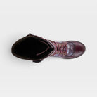 L'Artiste Kisha-Boss boots in Plum Multi, top view