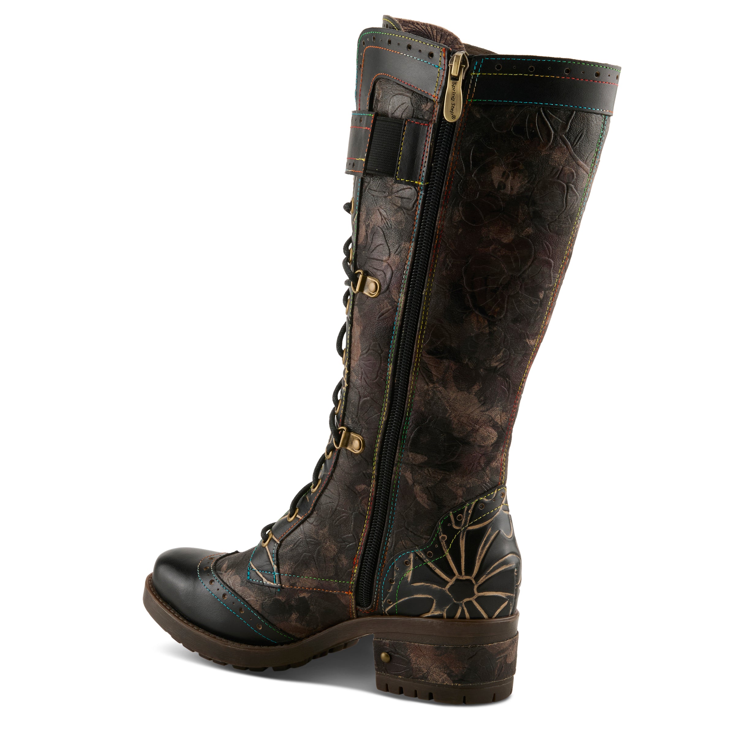 趣味 DAS BOOT EL Knee High Floral Boots – Bold, Trendy Styles – Spring Step Shoes