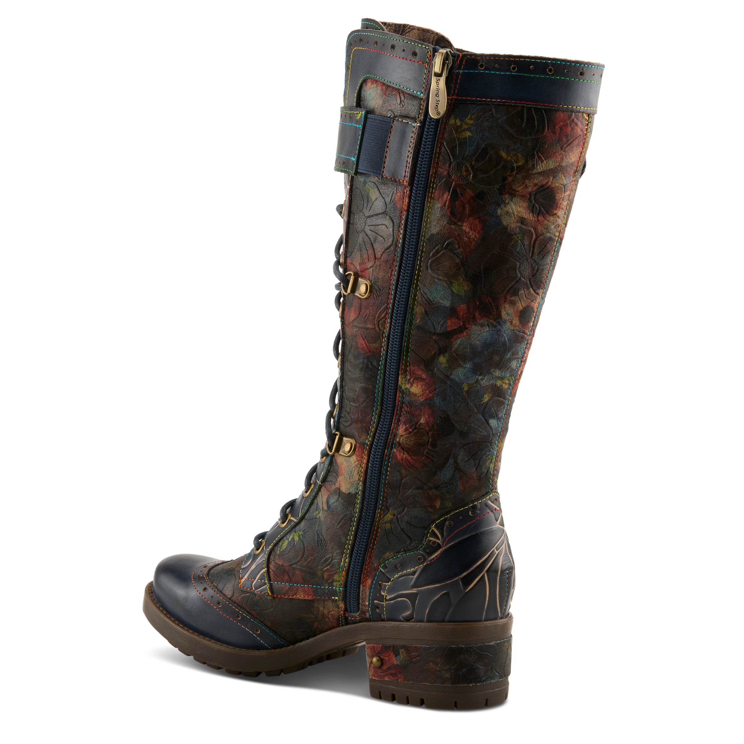 Runway-Inspired Floral Knee High Boots – Spring Step Shoes