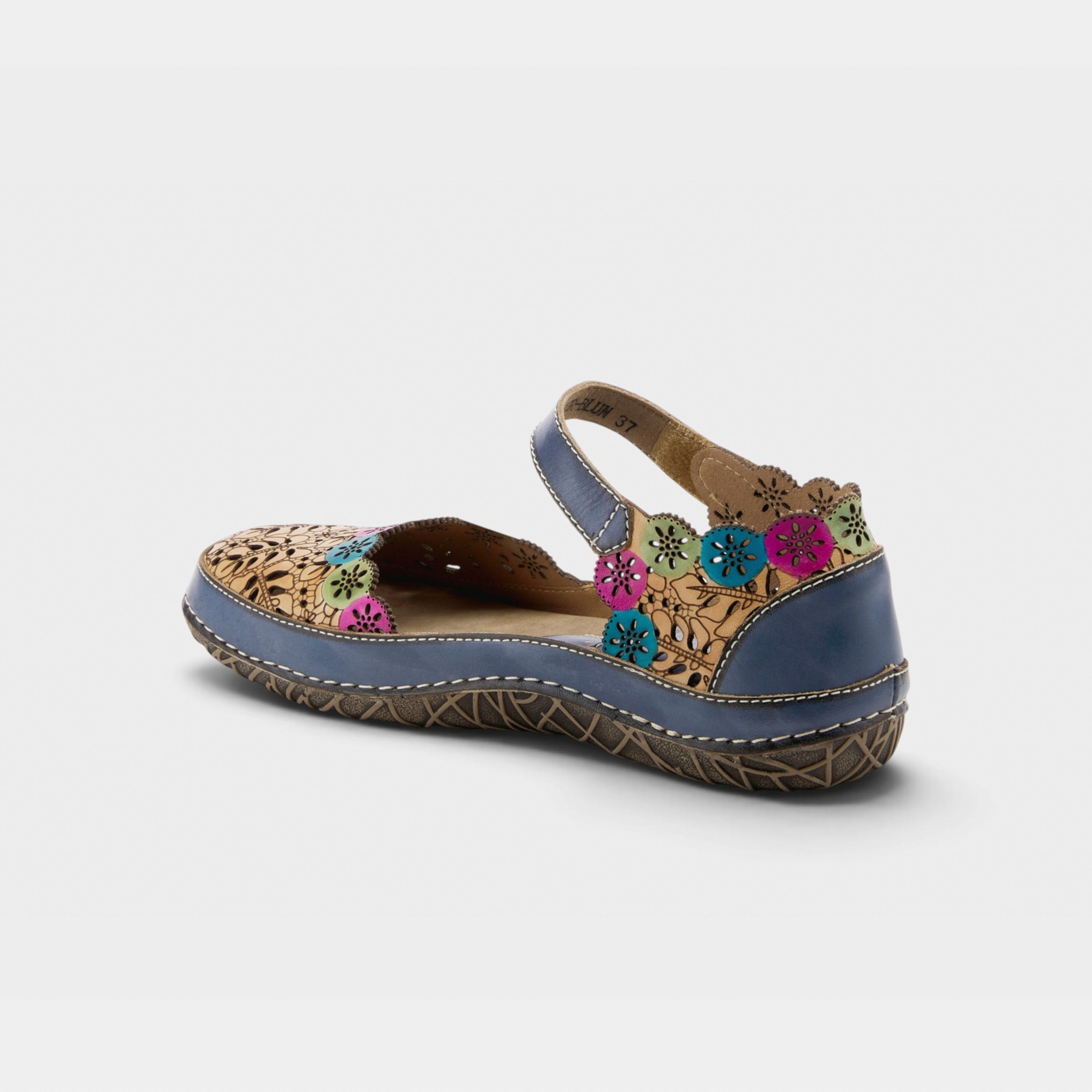 L'Artiste Kysandra-Fleur Mary Jane shoes in Blue Multi, alternate angle view