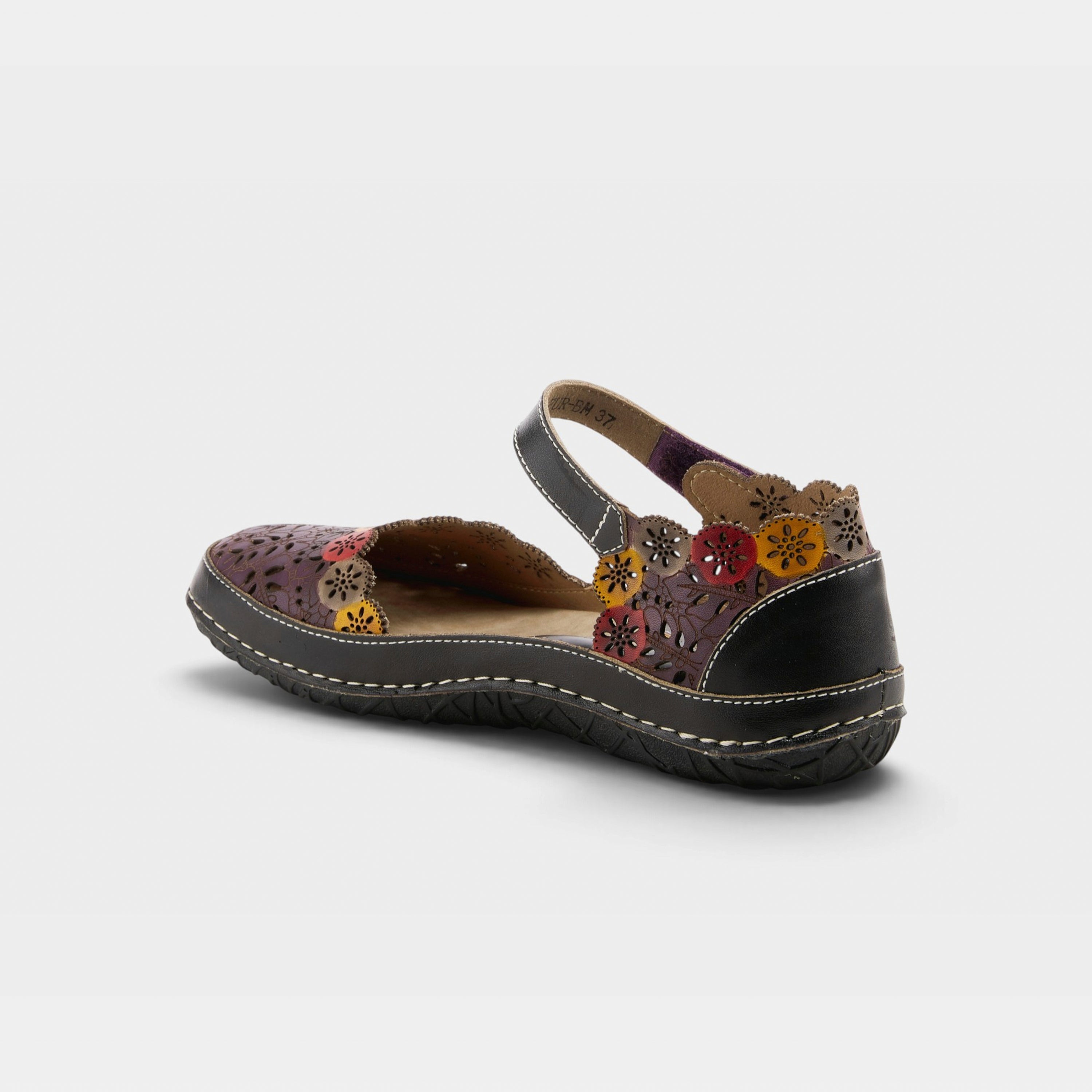 L'Artiste Kysandra-Fleur Mary Jane shoes in Black Multi, alternate angle view