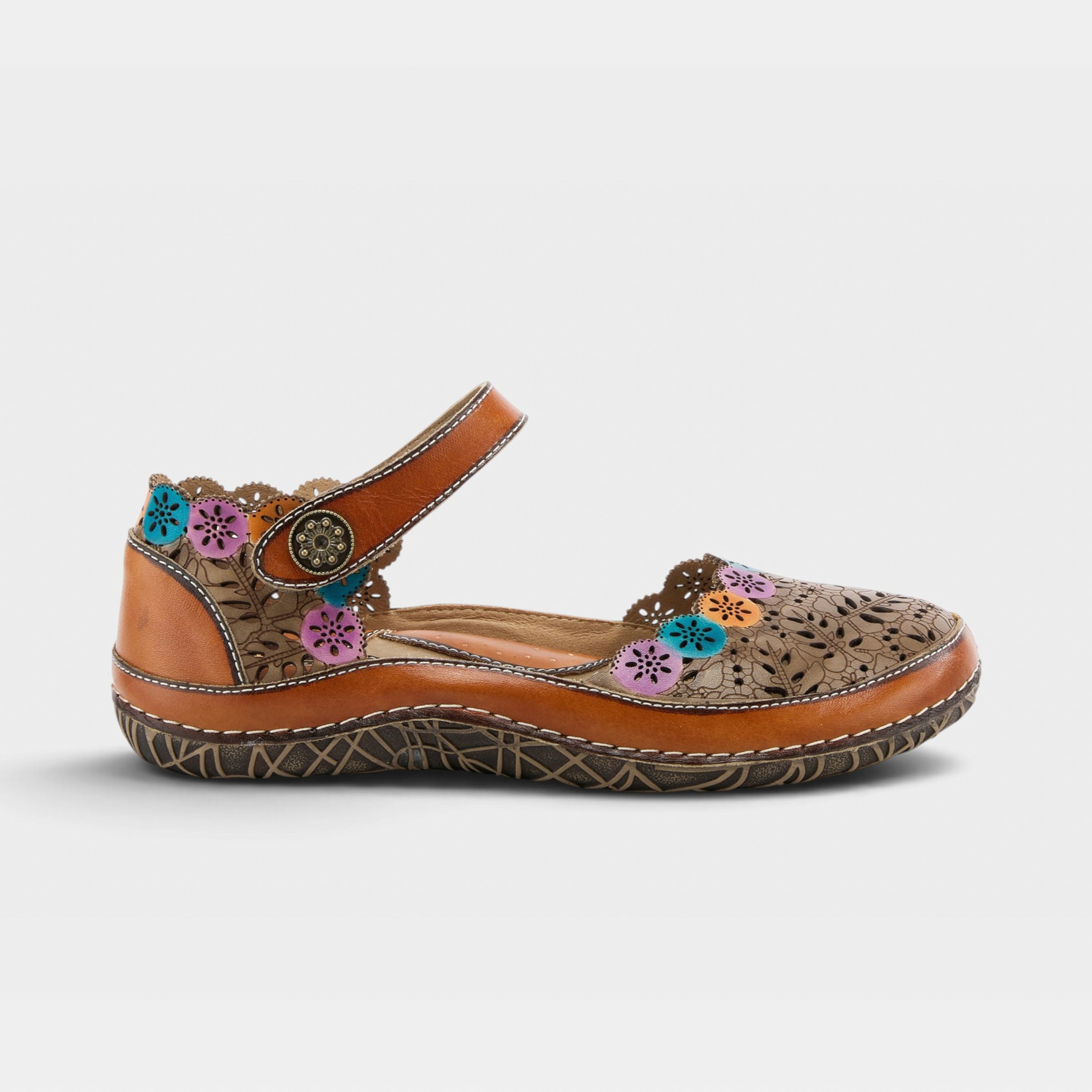 L'Artiste Kysandra-Fleur Mary Jane shoes in Tan Multi, hero view