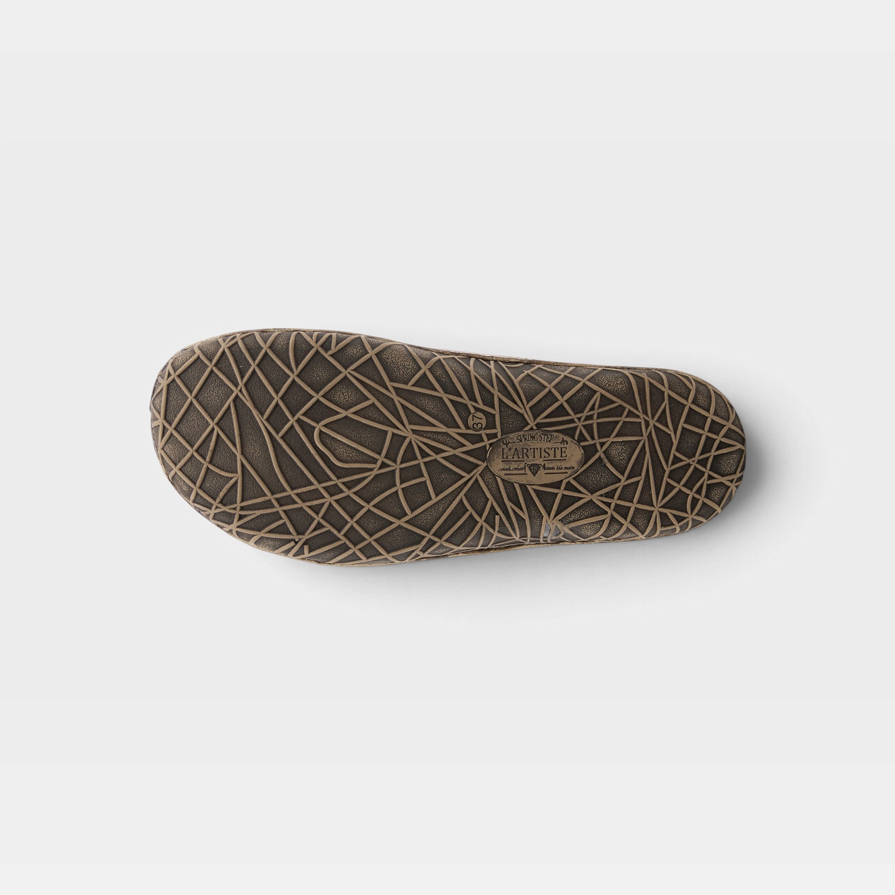 L'Artiste Kysandra-Fleur Mary Jane shoes in Tan Multi, outsole view