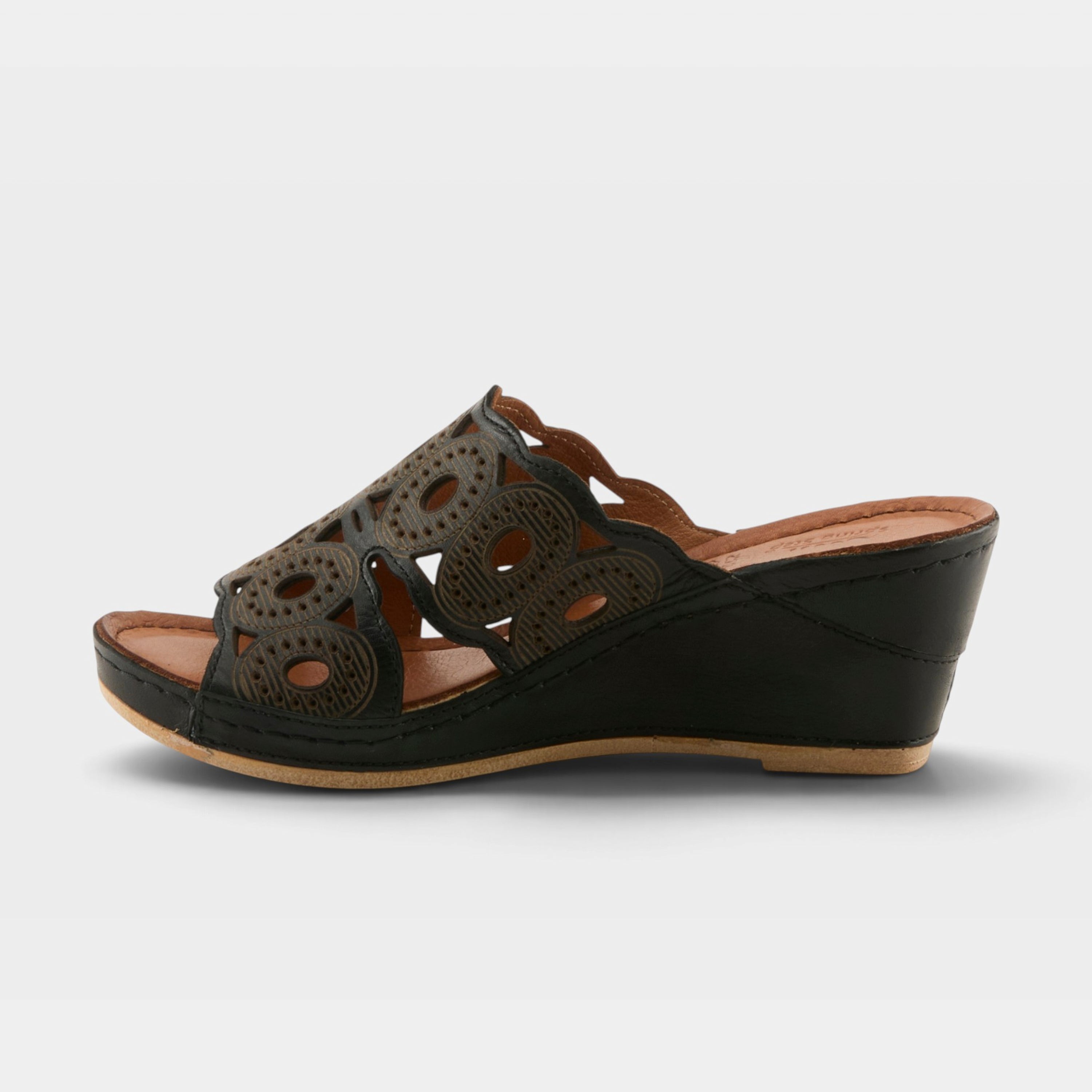 Spring Step Labarnas Black Slide Sandal