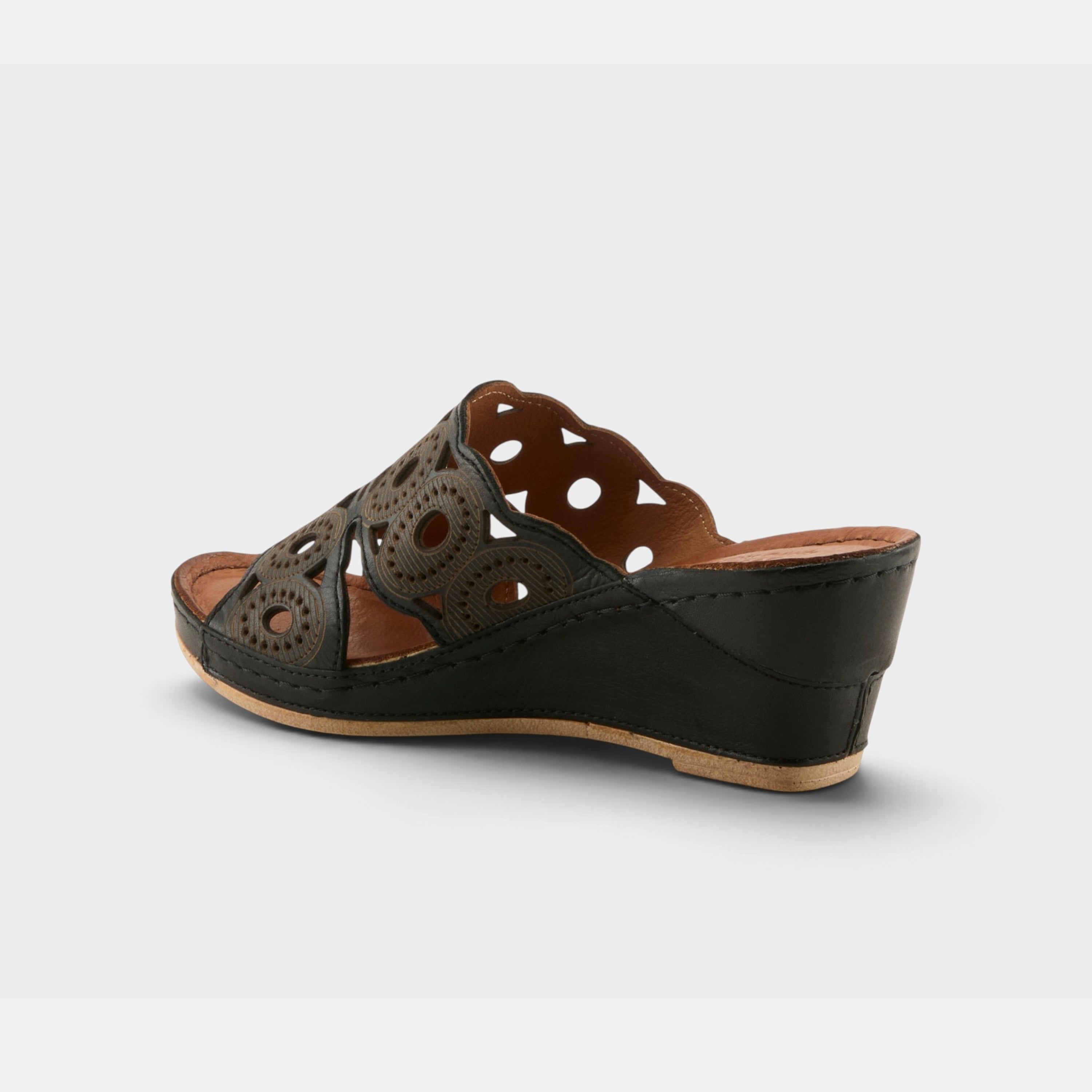 Spring Step Labarnas Black Slide Sandal