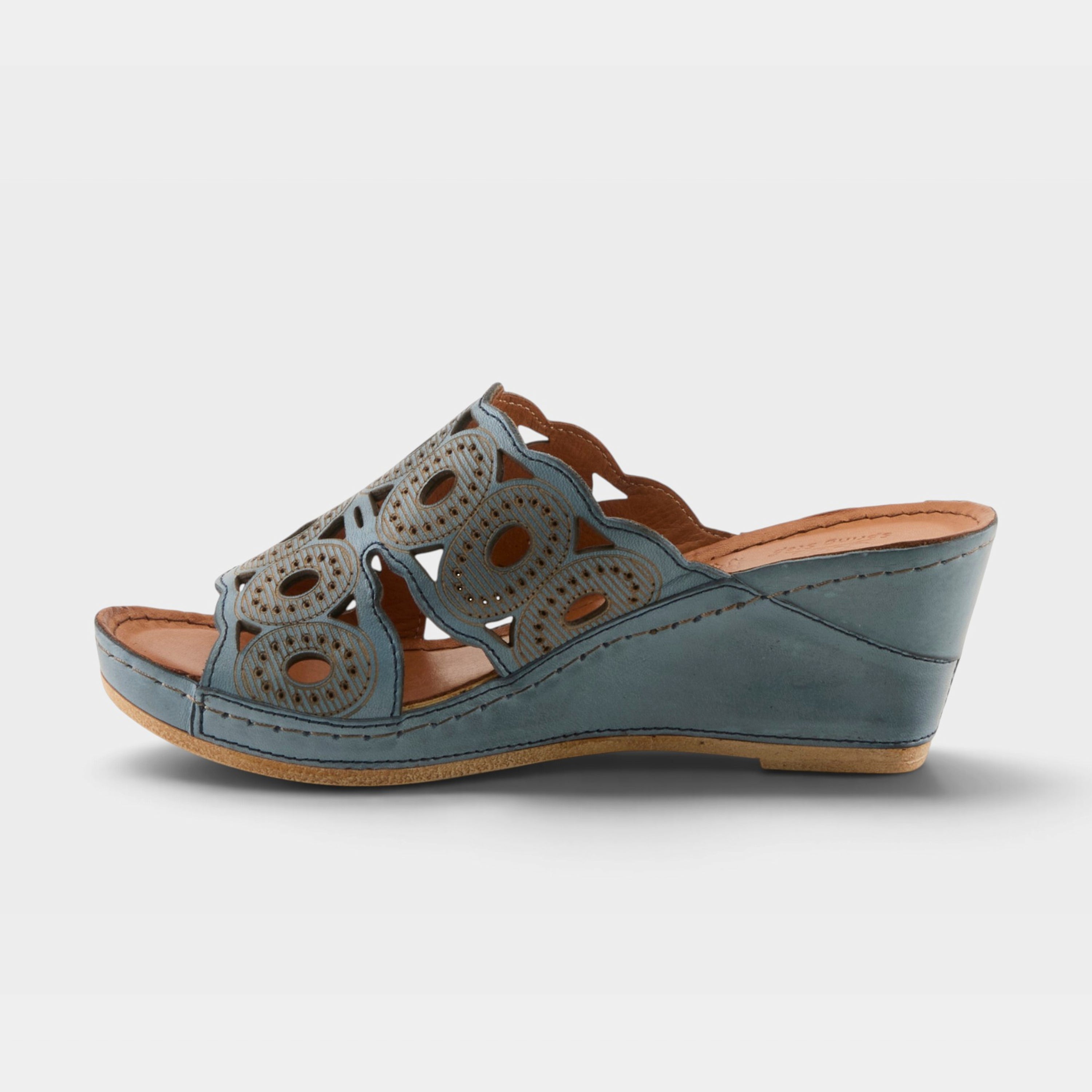 Spring Step Labarnas Blue Slide Sandal