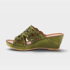 Spring Step Labarnas Green Slide Sandal