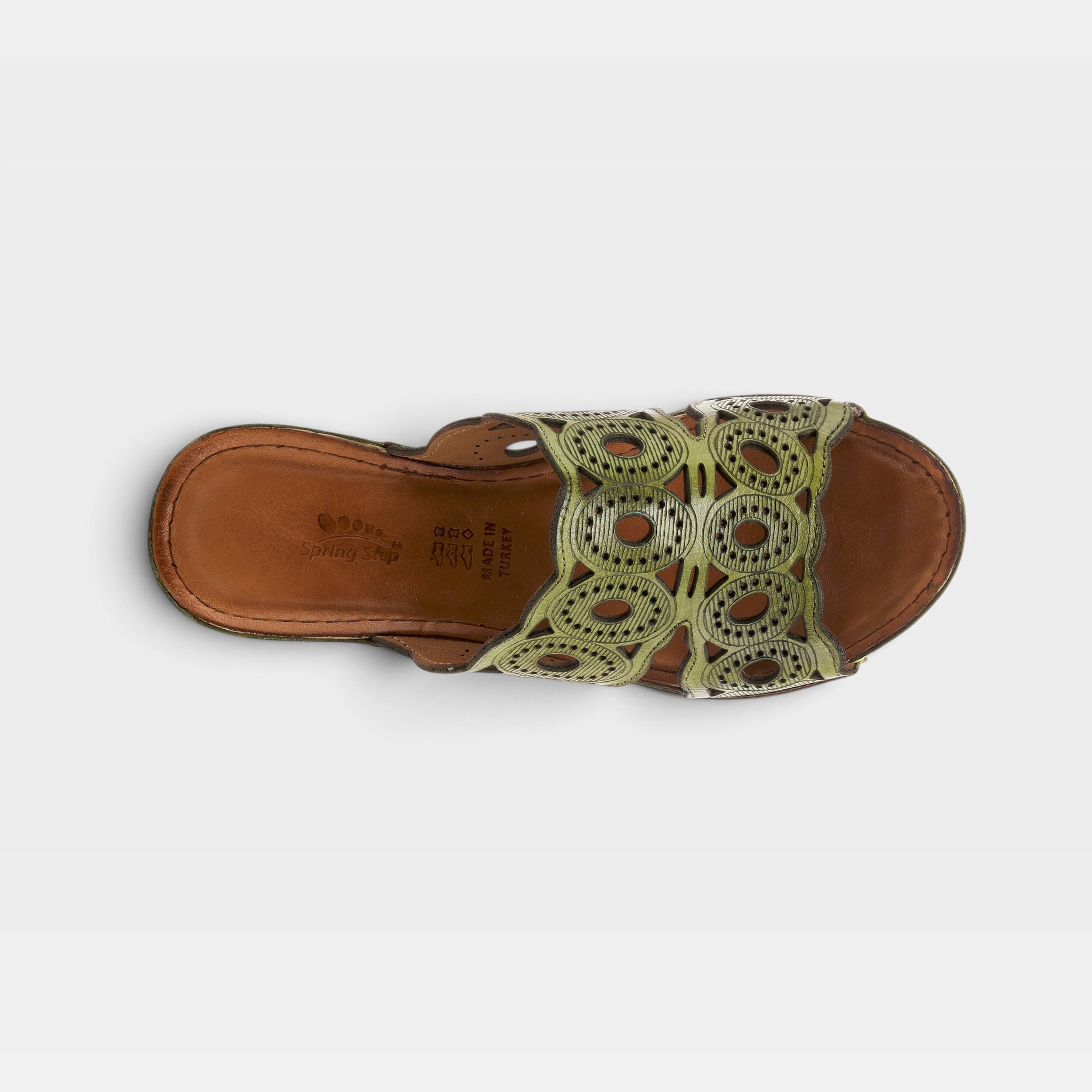 Spring Step Labarnas Green Slide Sandal