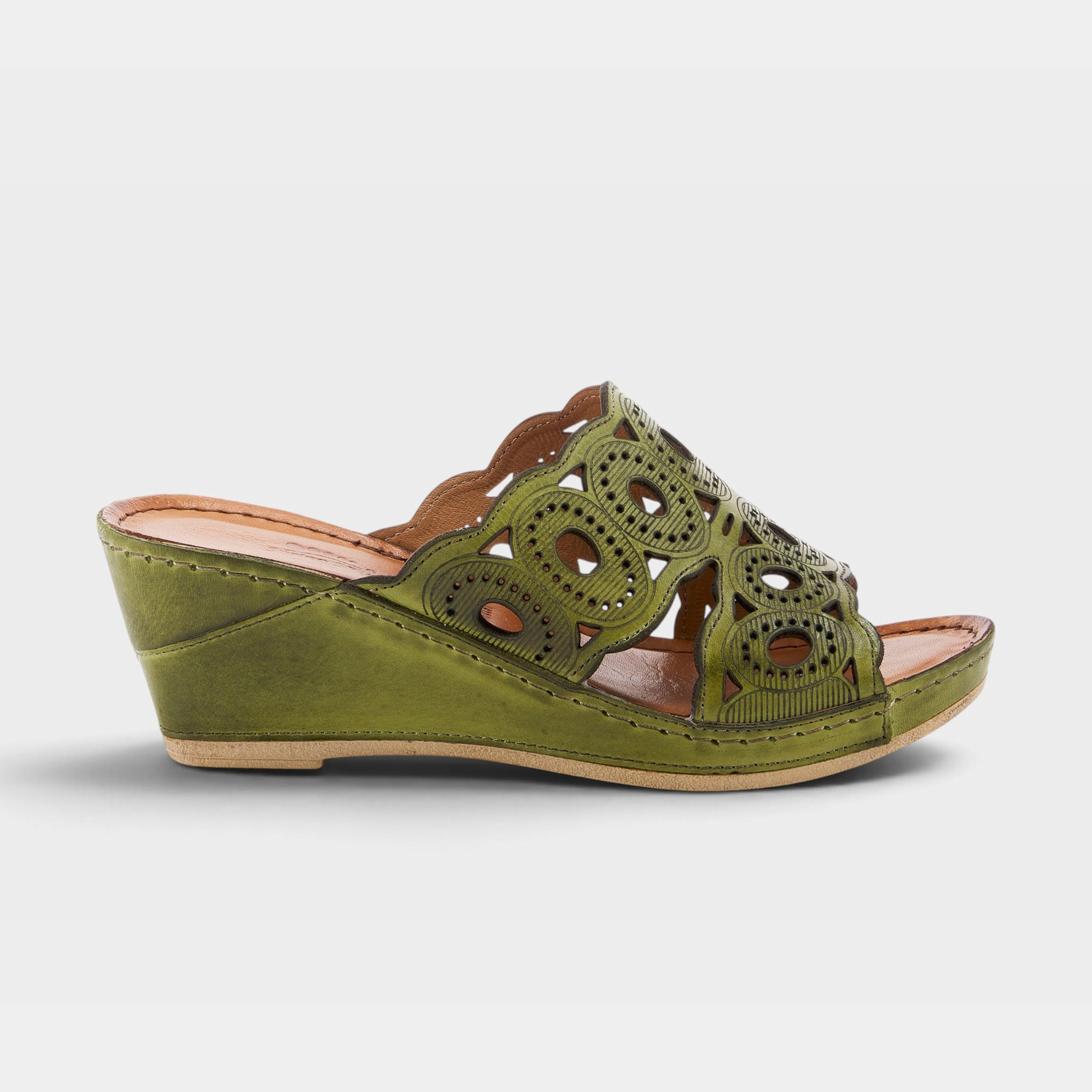 Spring Step Labarnas Green Slide Sandal