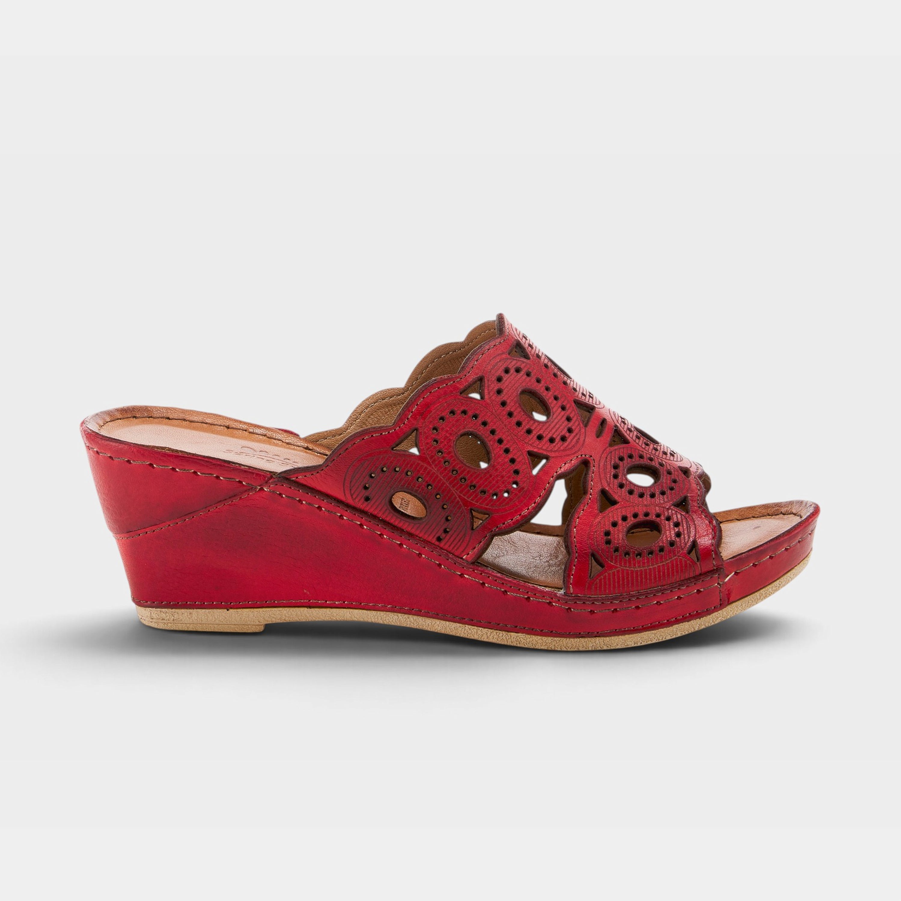 Spring Step Labarnas Red Slide Sandal