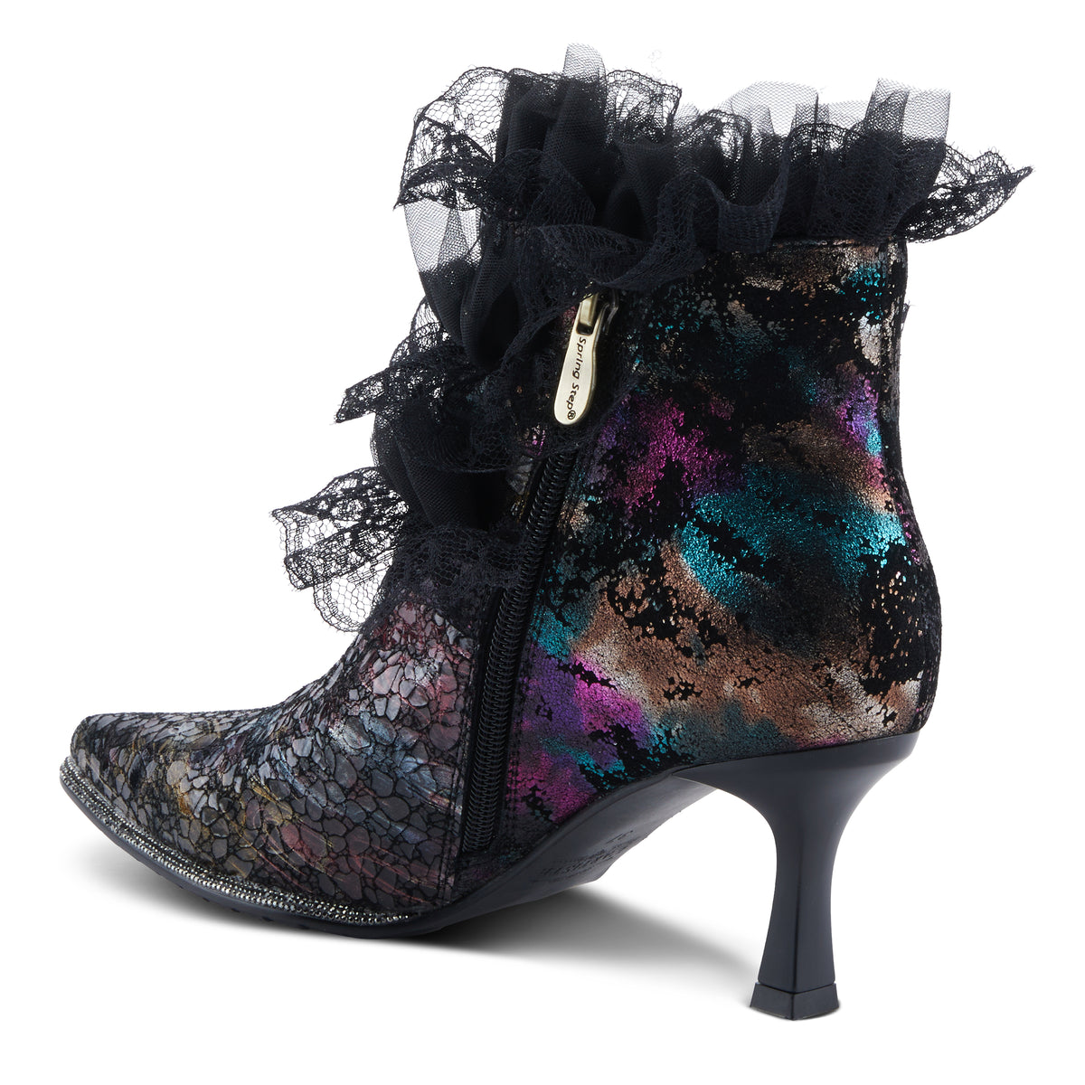 L'Artiste L'ARTISTE LACENSHINE BOOTS boot in black multi with handcrafted leather design