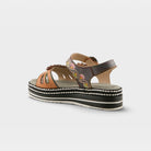 L'Artiste Laga slingback sandals in Navy Multi, alternate angle view