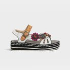 L'Artiste Laga slingback sandals in White Multi, hero view
