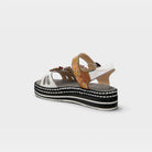 L'Artiste Laga slingback sandals in White Multi, alternate angle view