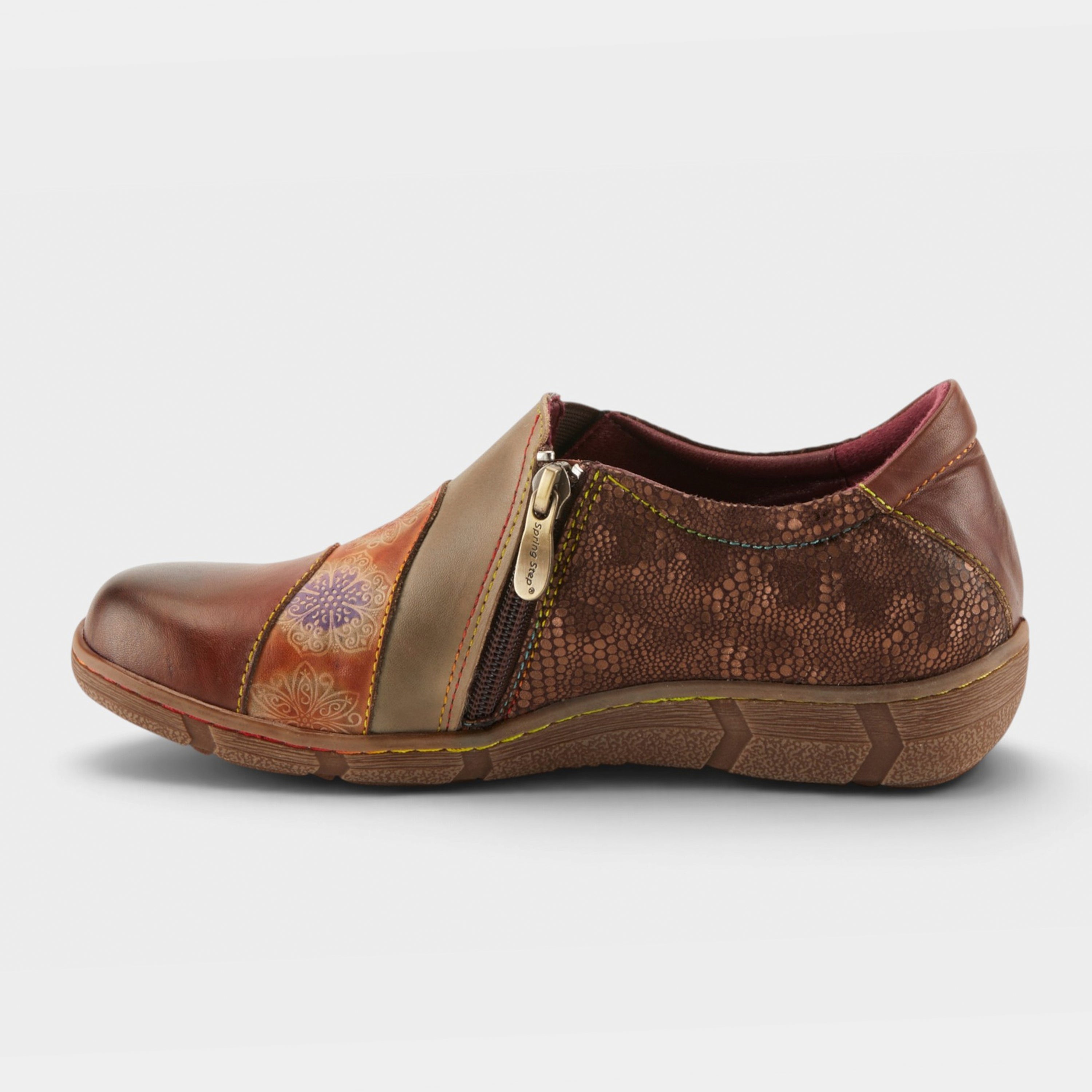 L'Artiste Lata slip-on shoe in Brown Multi, side view