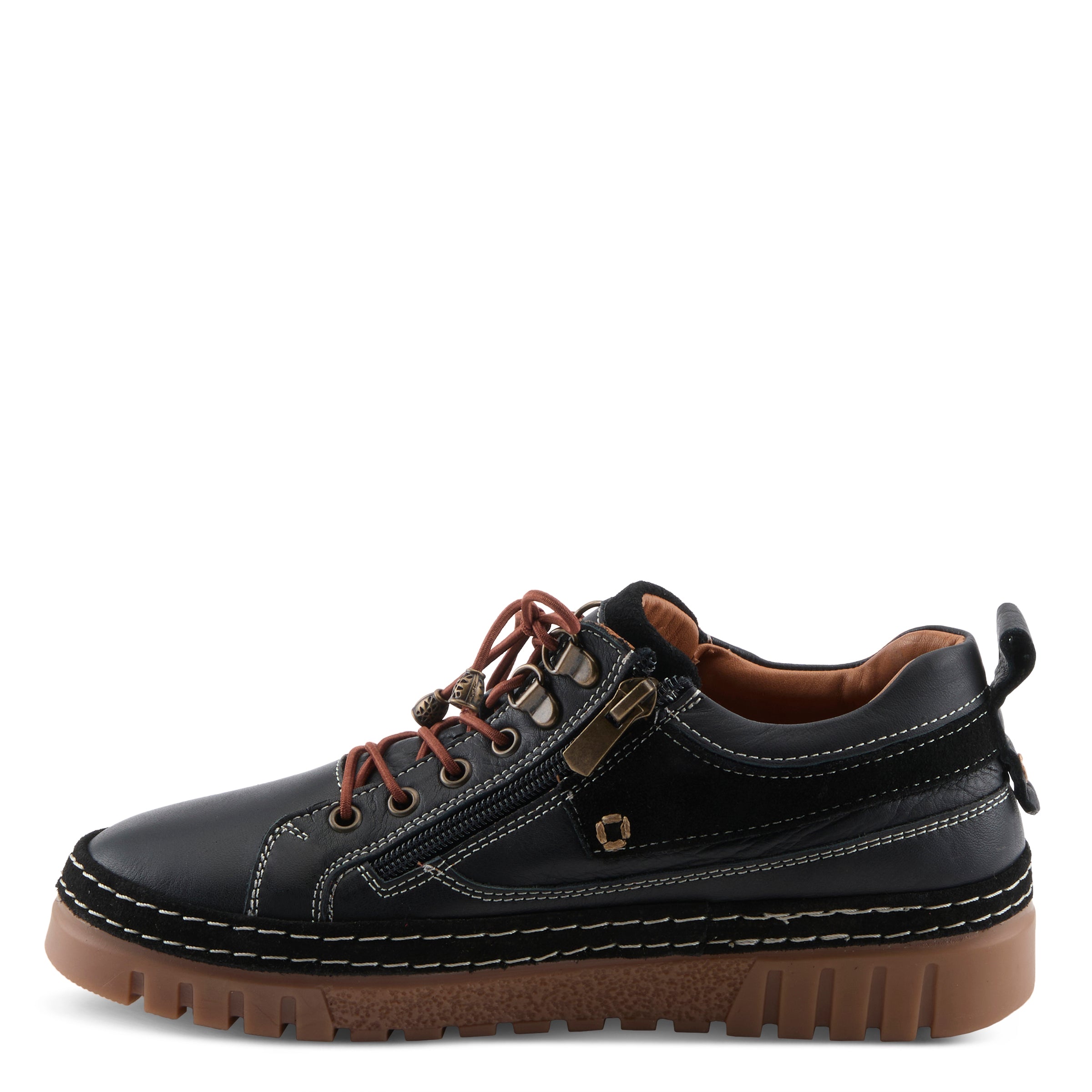 Lauria Lace Up Women's Leather Zipper Shoes - Spring Step Shoes