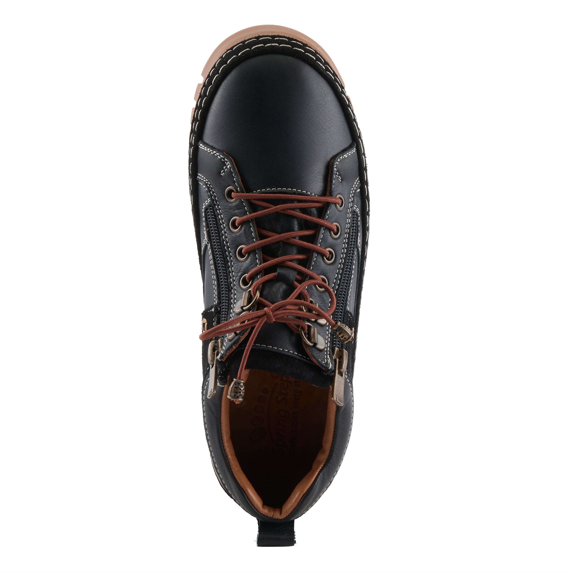 Lauria Lace Up Women's Leather Zipper Shoes - Spring Step Shoes