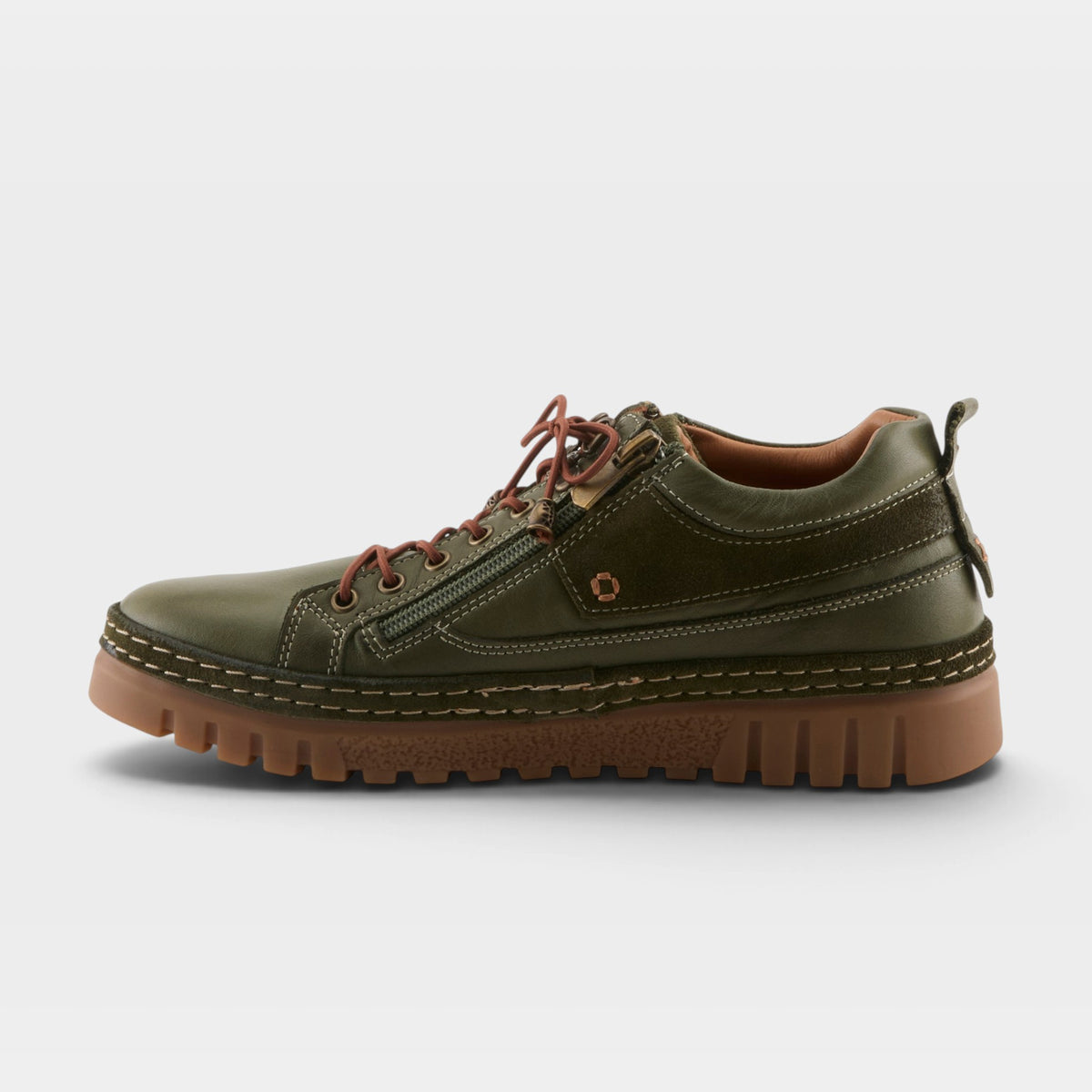 Spring Step Lauria Olive Green Shoe