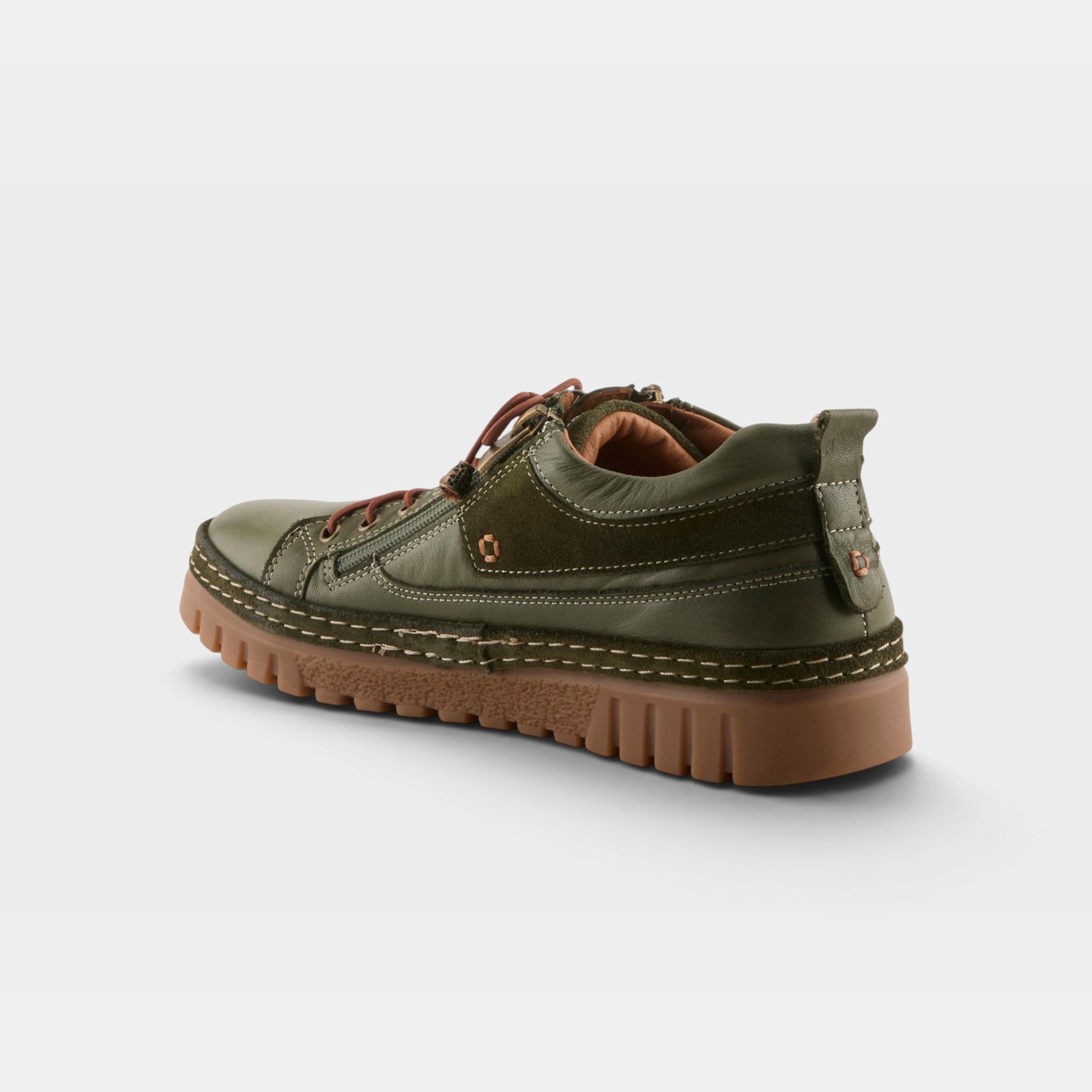 Spring Step Lauria Olive Green Shoe