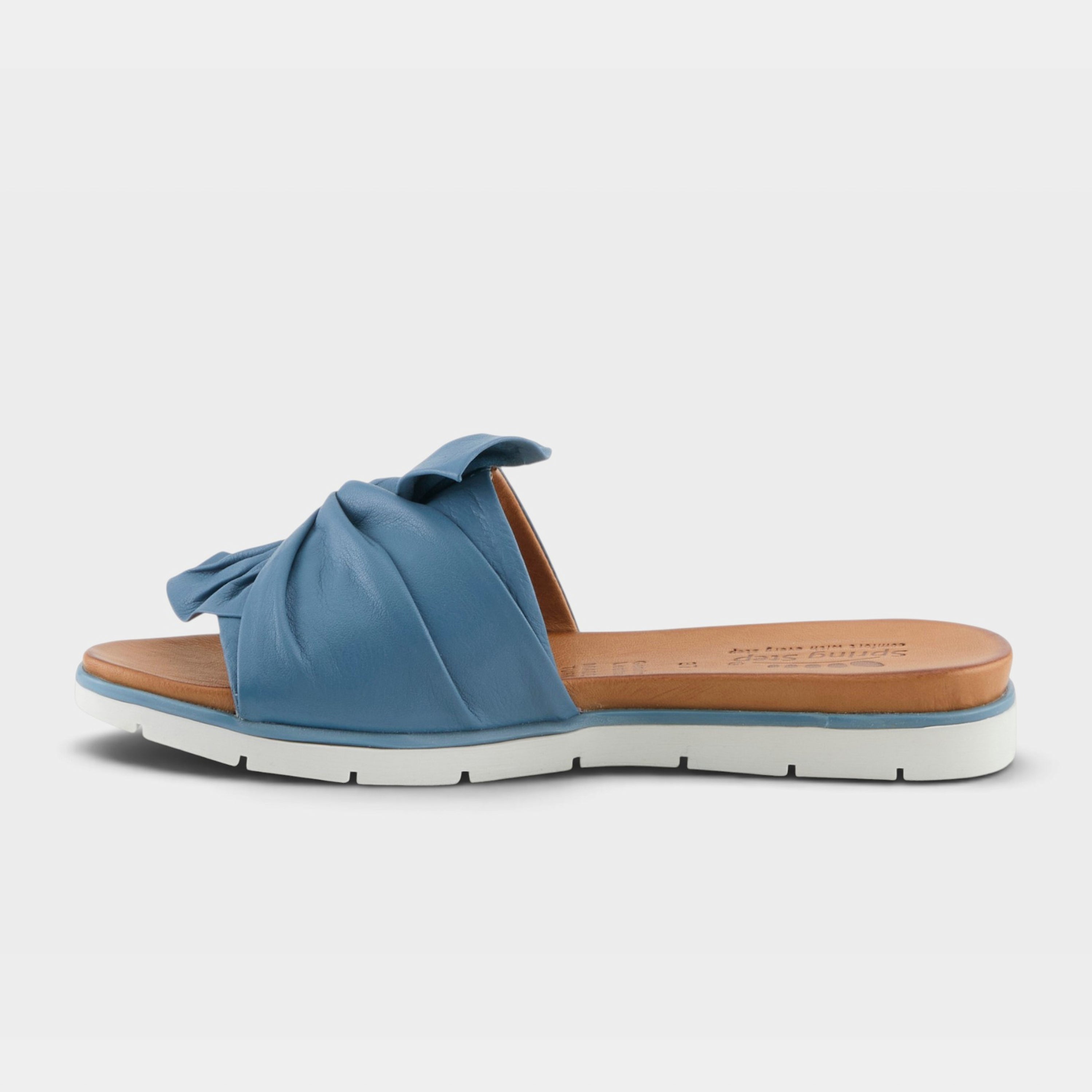 Spring Step Lavona Blue Slide Sandal