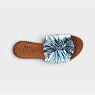 Spring Step Lavona Blue Metallic Slide Sandal