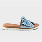 Spring Step Lavona Blue Metallic Slide Sandal