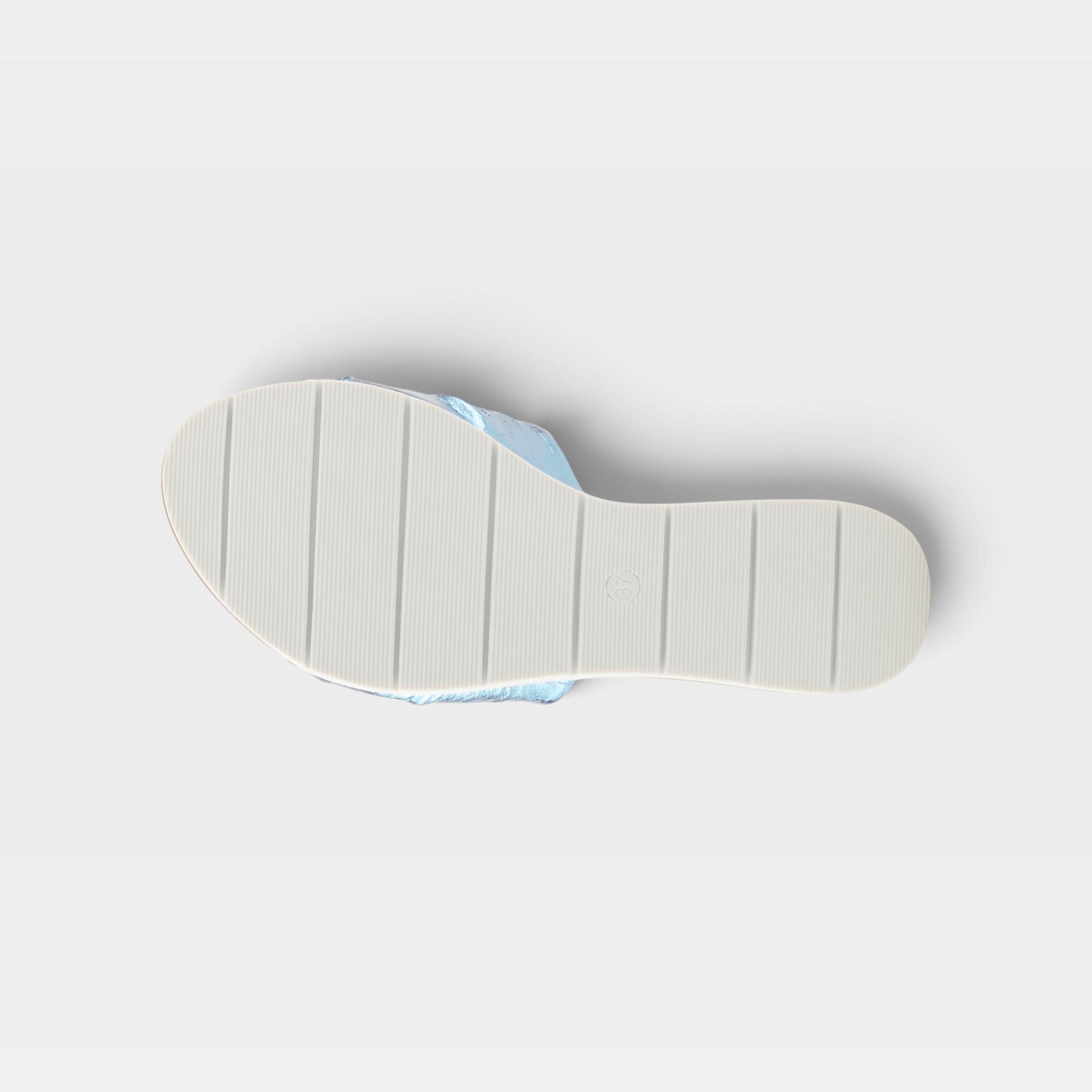 Spring Step Lavona Blue Metallic Slide Sandal