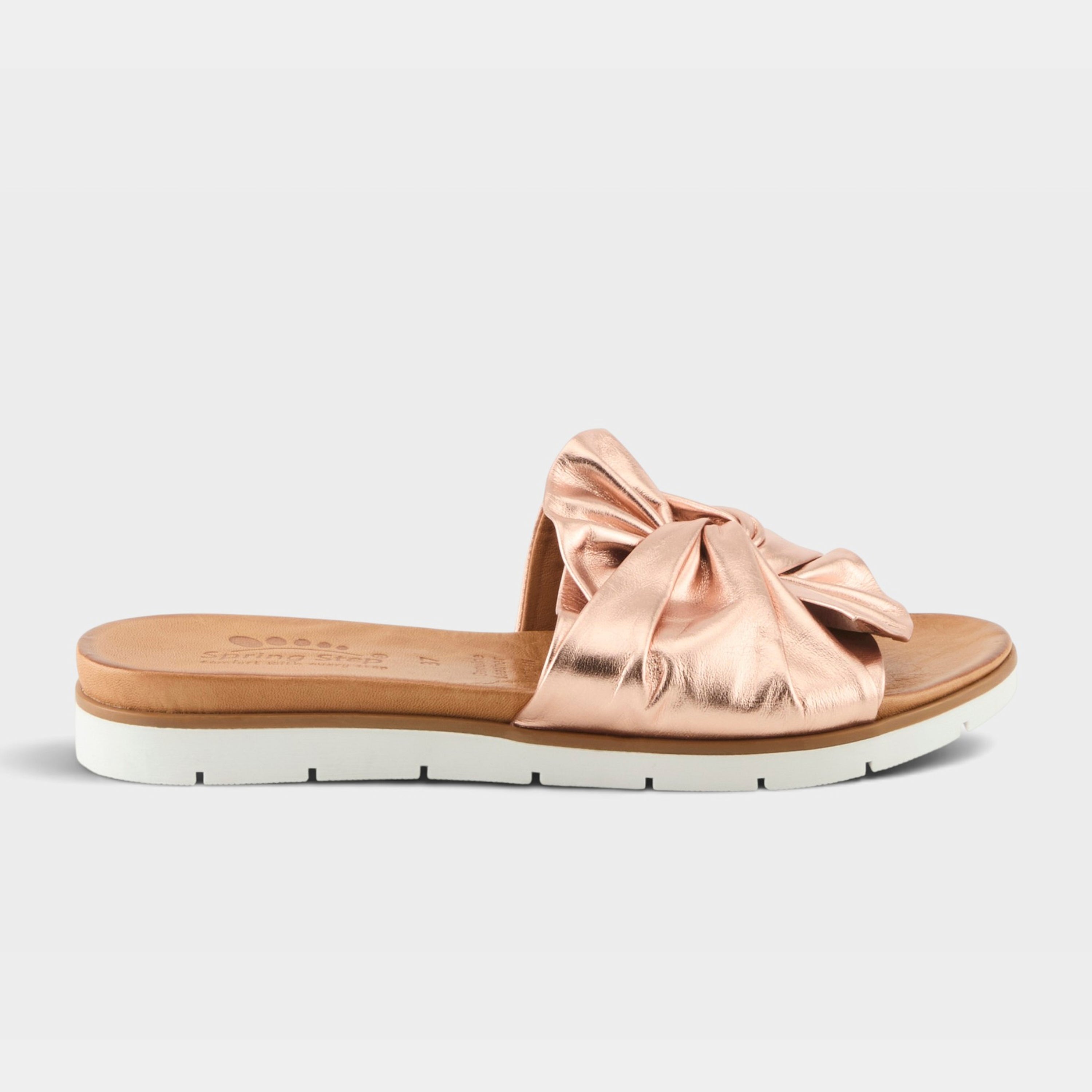 Spring Step Lavona Rose Gold Slide Sandal