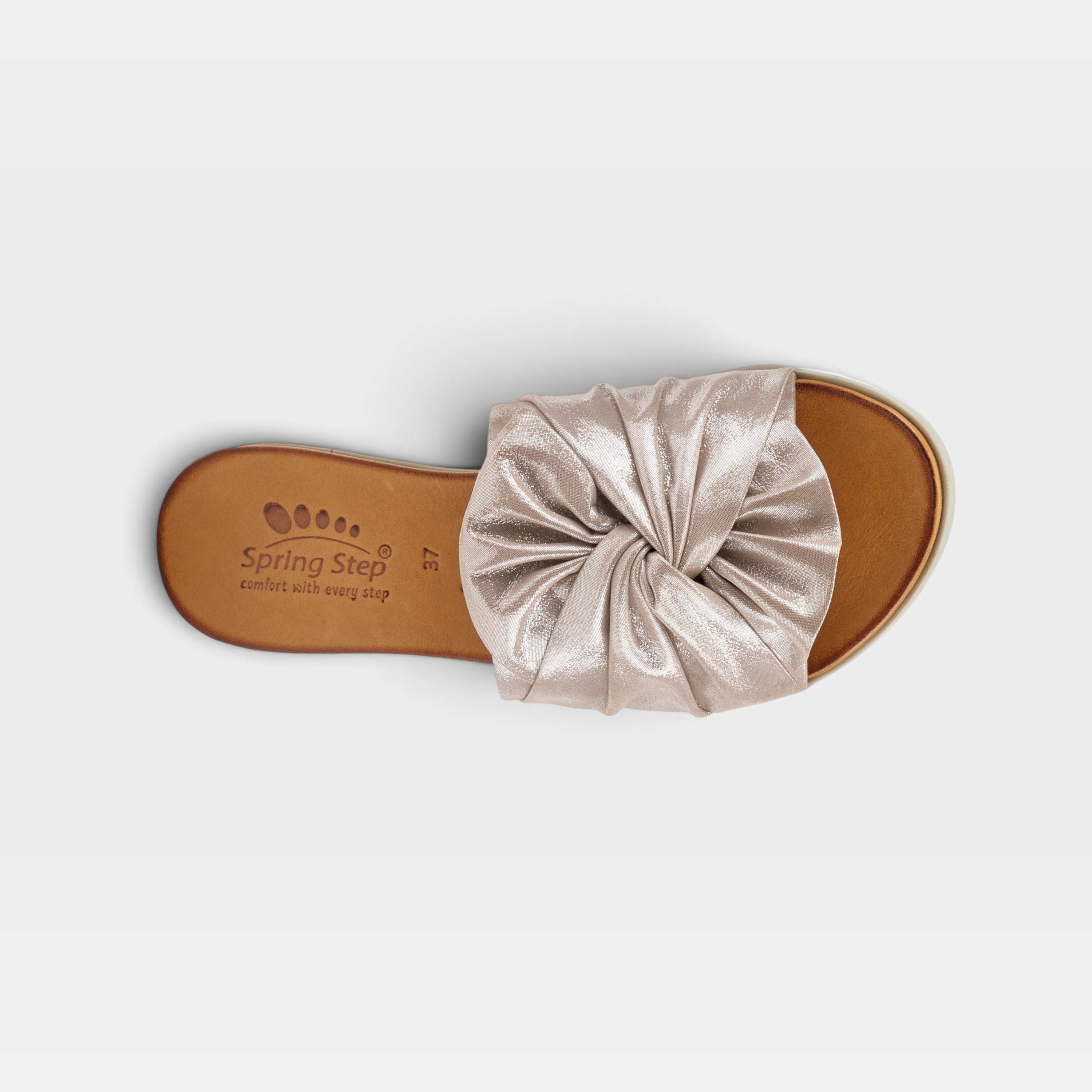Spring Step Lavona Silver Slide Sandal