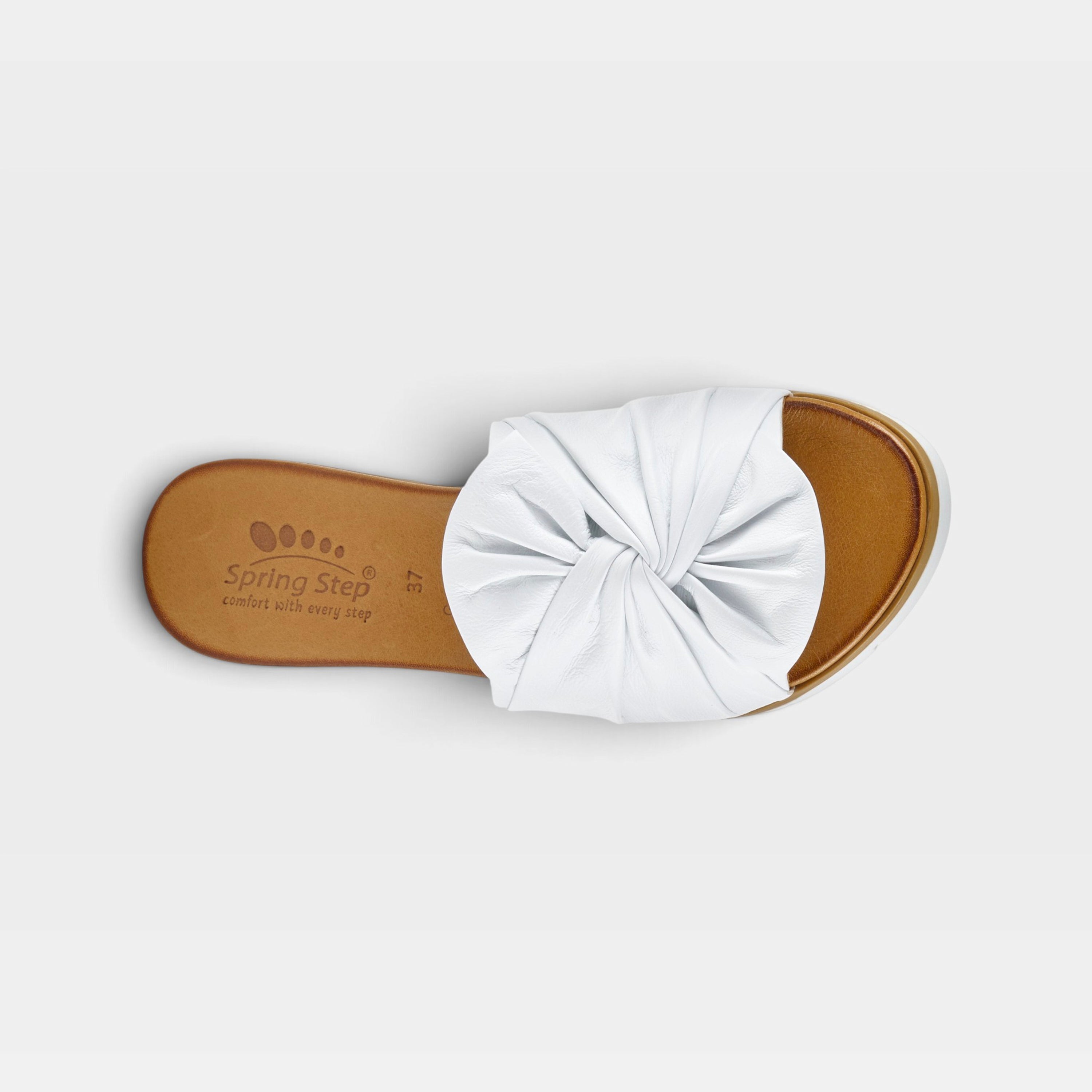 Spring Step Lavona White Slide Sandal