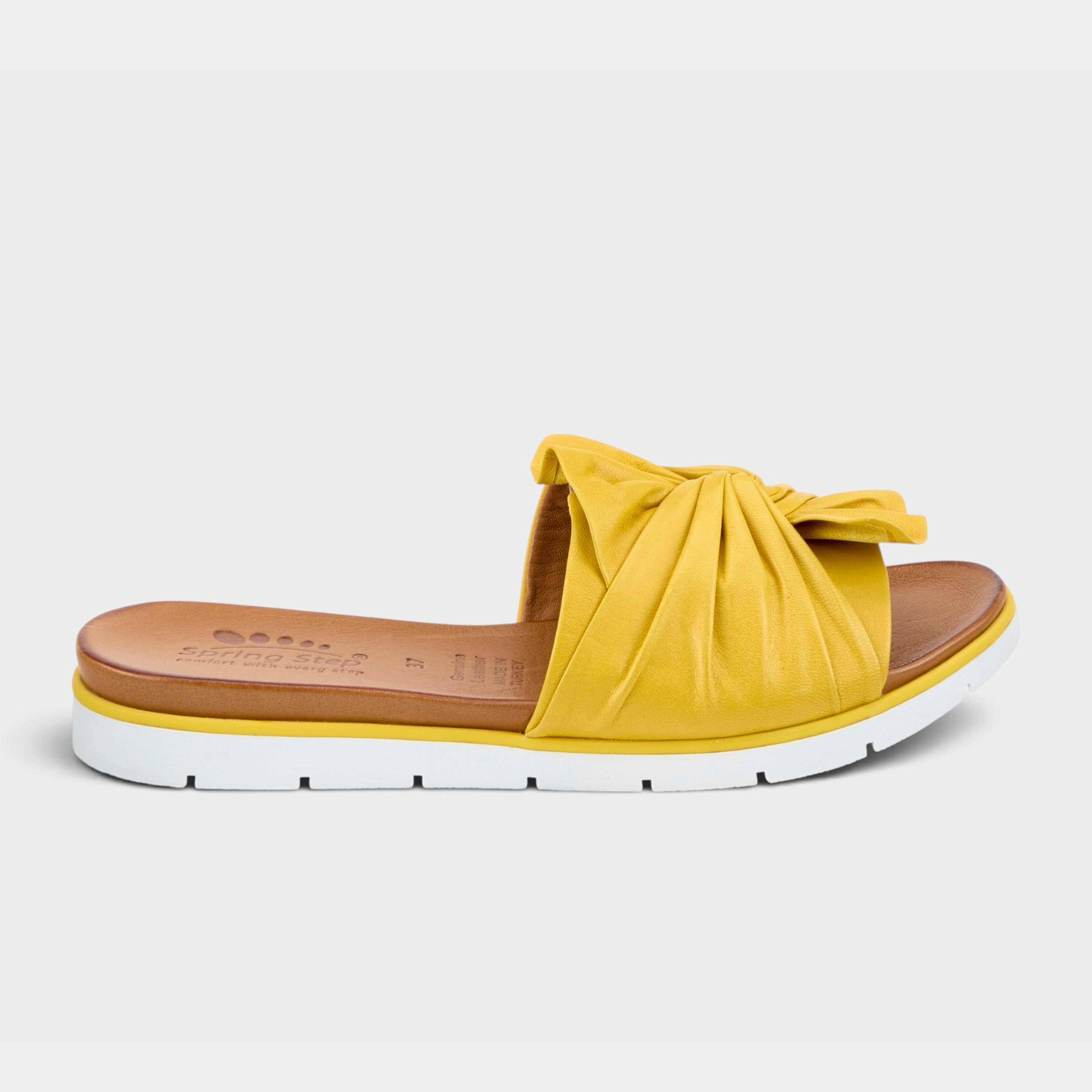 Spring Step Lavona Yellow Slide Sandal