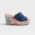Spring Step Laylani Blue Suede Slide Sandal