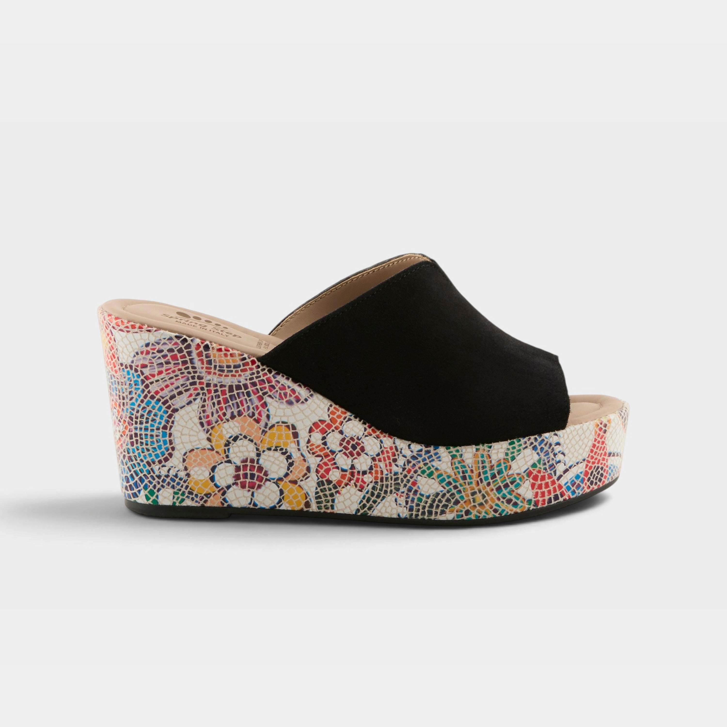 Spring Step Laylani Black Suede Slide Sandal