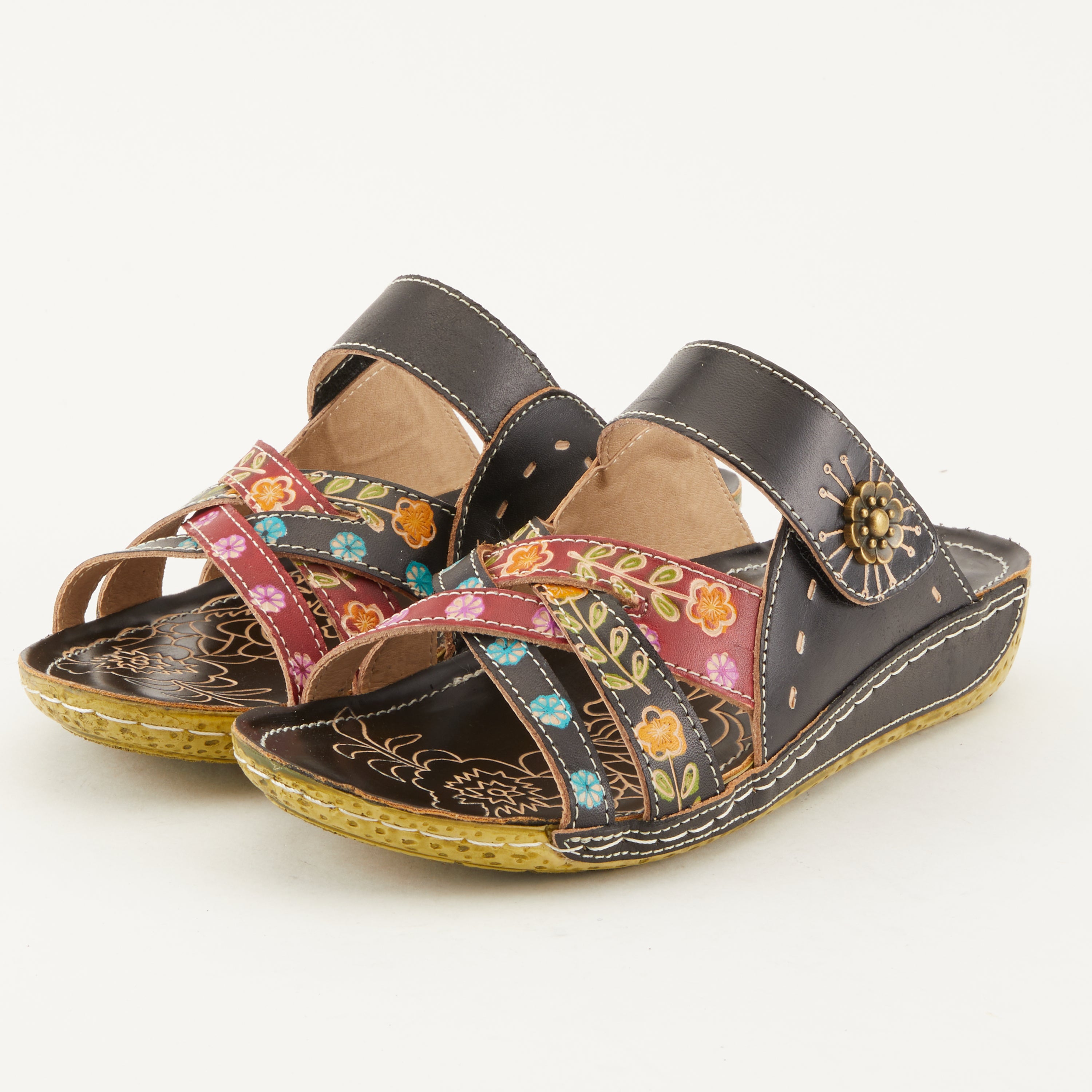 Women's L'Artiste Leigh Slide Wedge Sandals - Spring Step Shoes