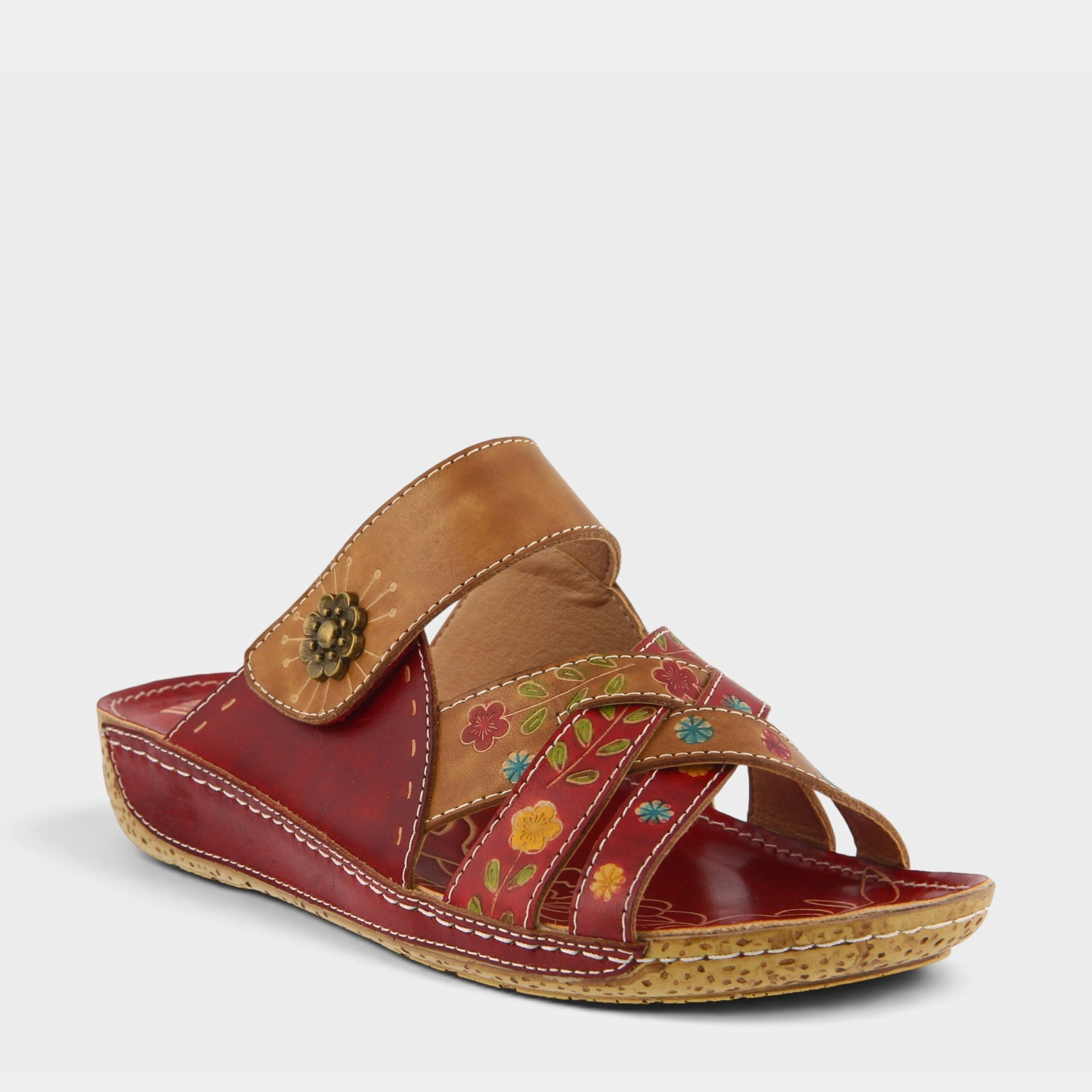 Women's L'Artiste Leigh Slide Wedge Sandals - Spring Step Shoes