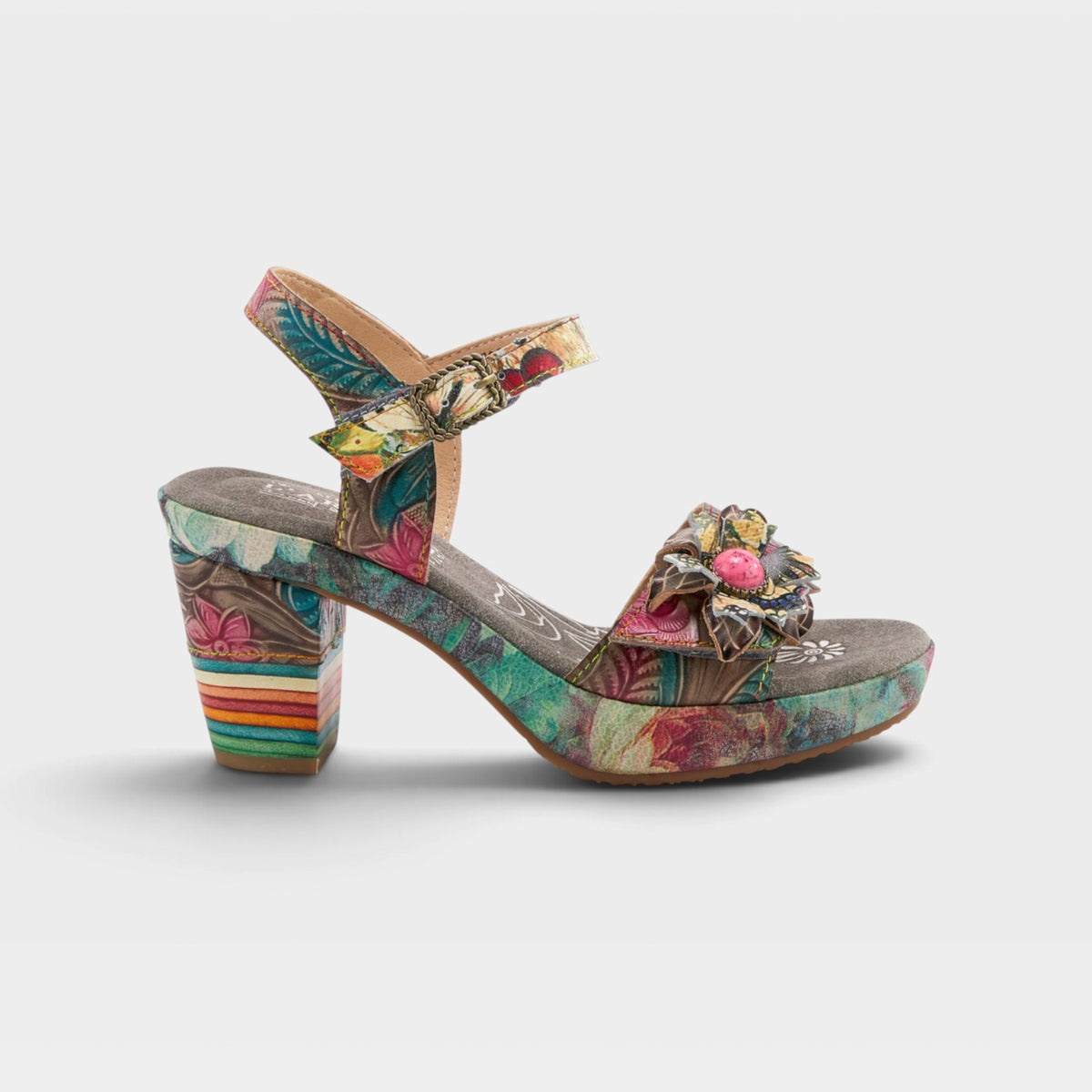 L'Artiste Leilanie slingback sandals in Grey Multi, hero view