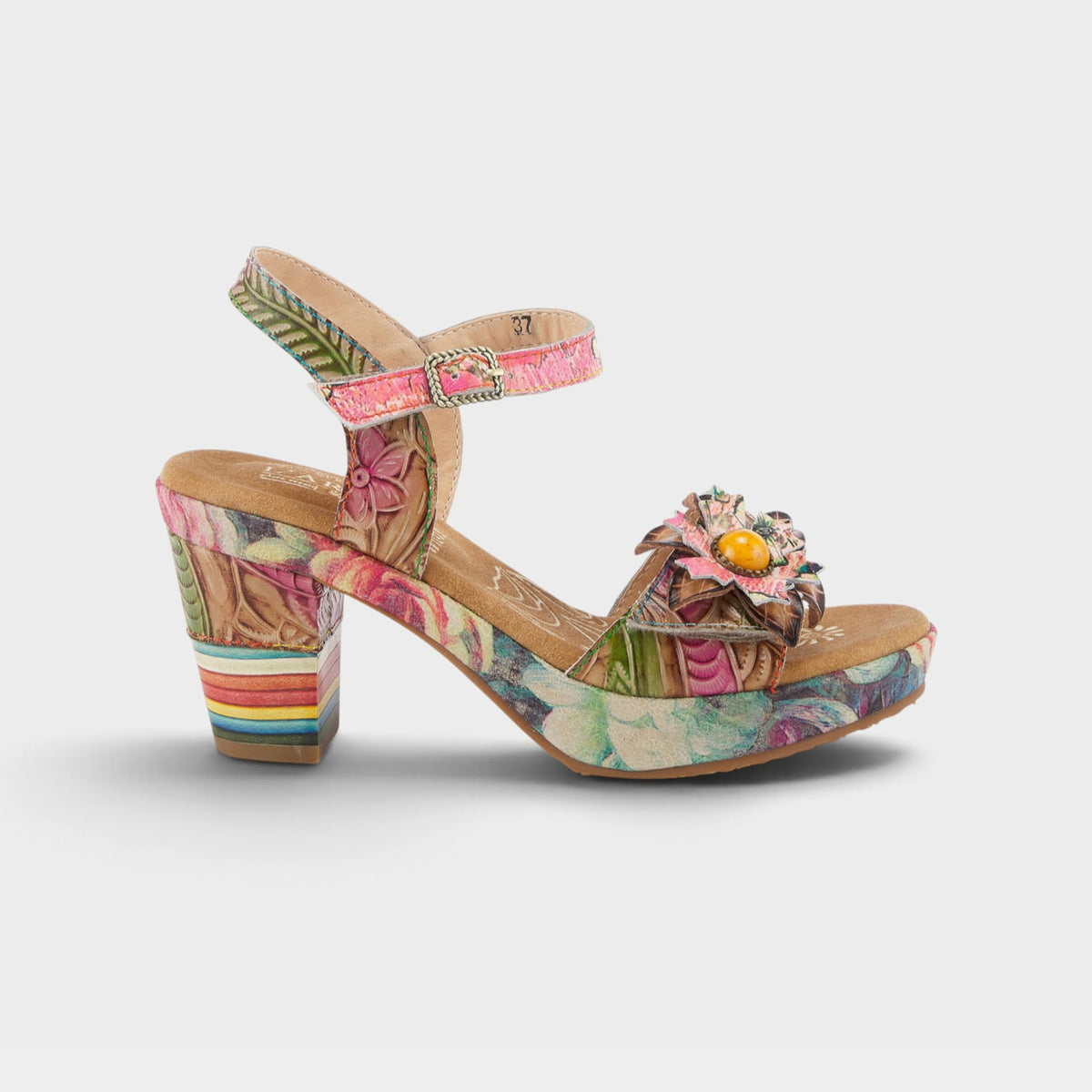 L'Artiste Leilanie slingback sandals in Tan Multi, hero view