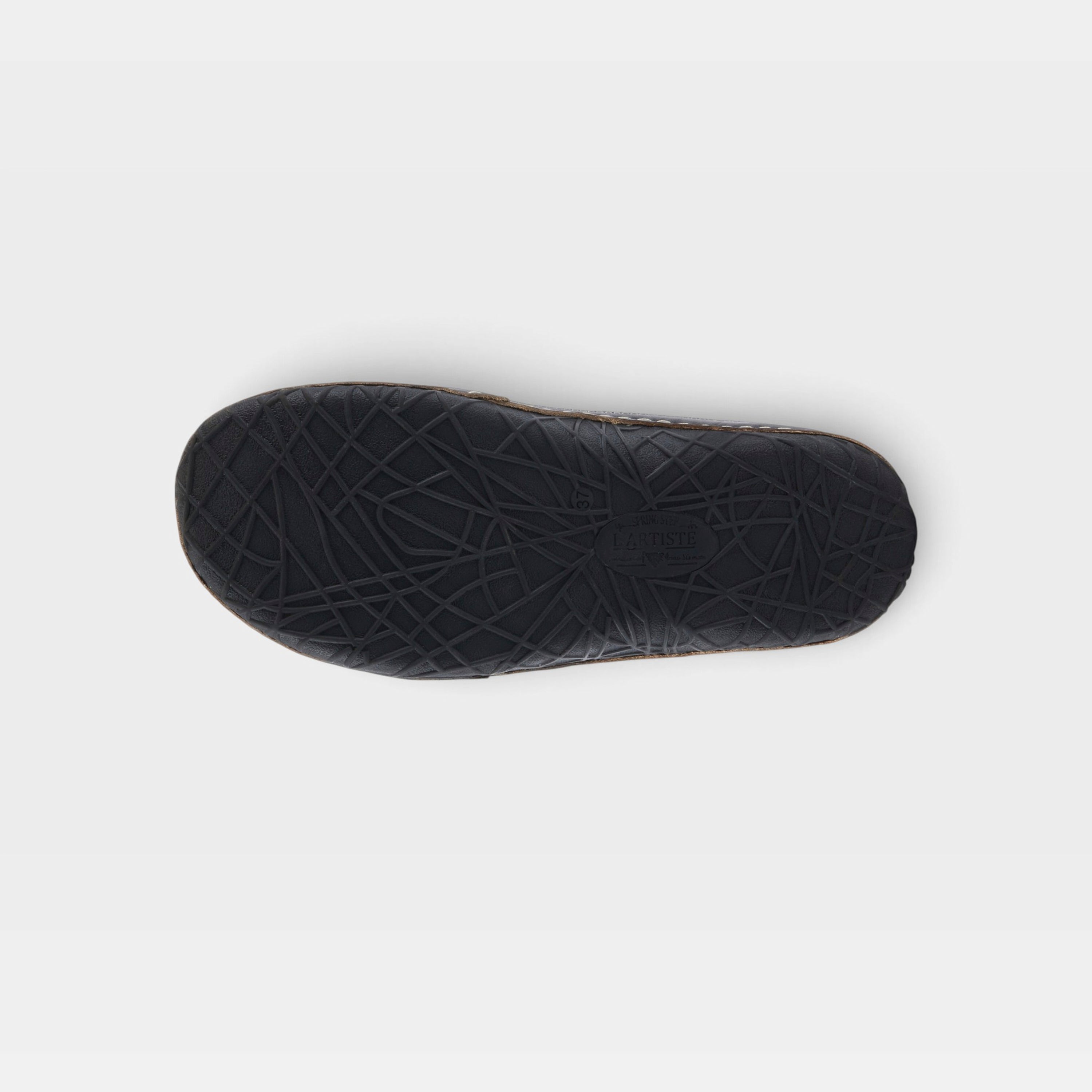 L'Artiste Libora slip-on shoes in Black, outsole view