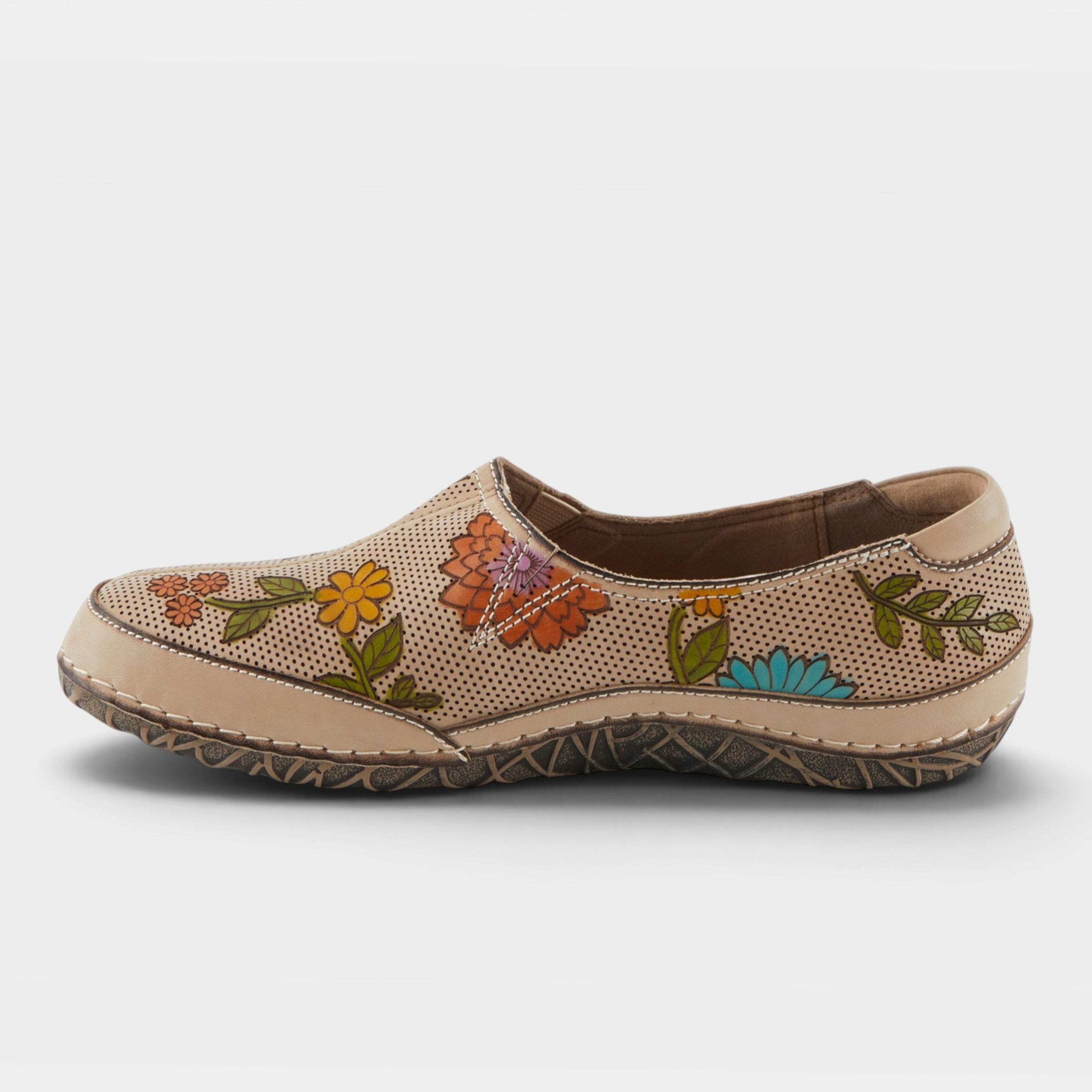 L'Artiste Libora-Delite shoes in Beige Multi, side view