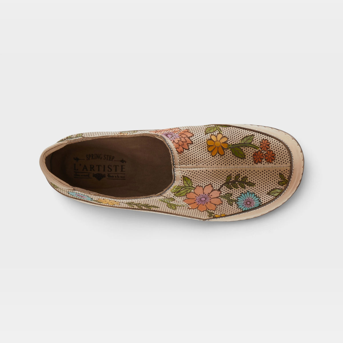 L'Artiste Libora-Delite shoes in Beige Multi, top view