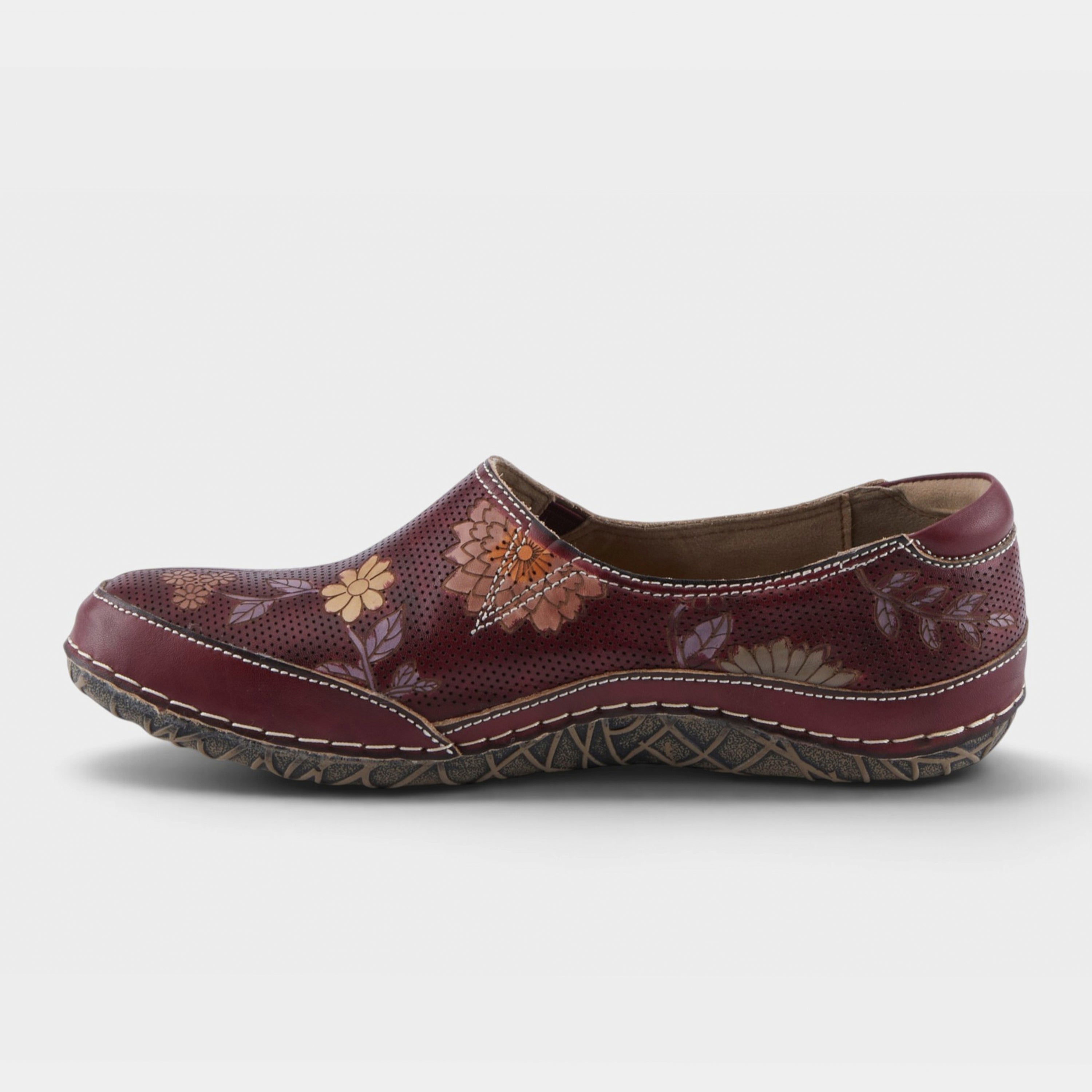 L'Artiste Libora-Delite shoes in Bordeaux Multi, side view