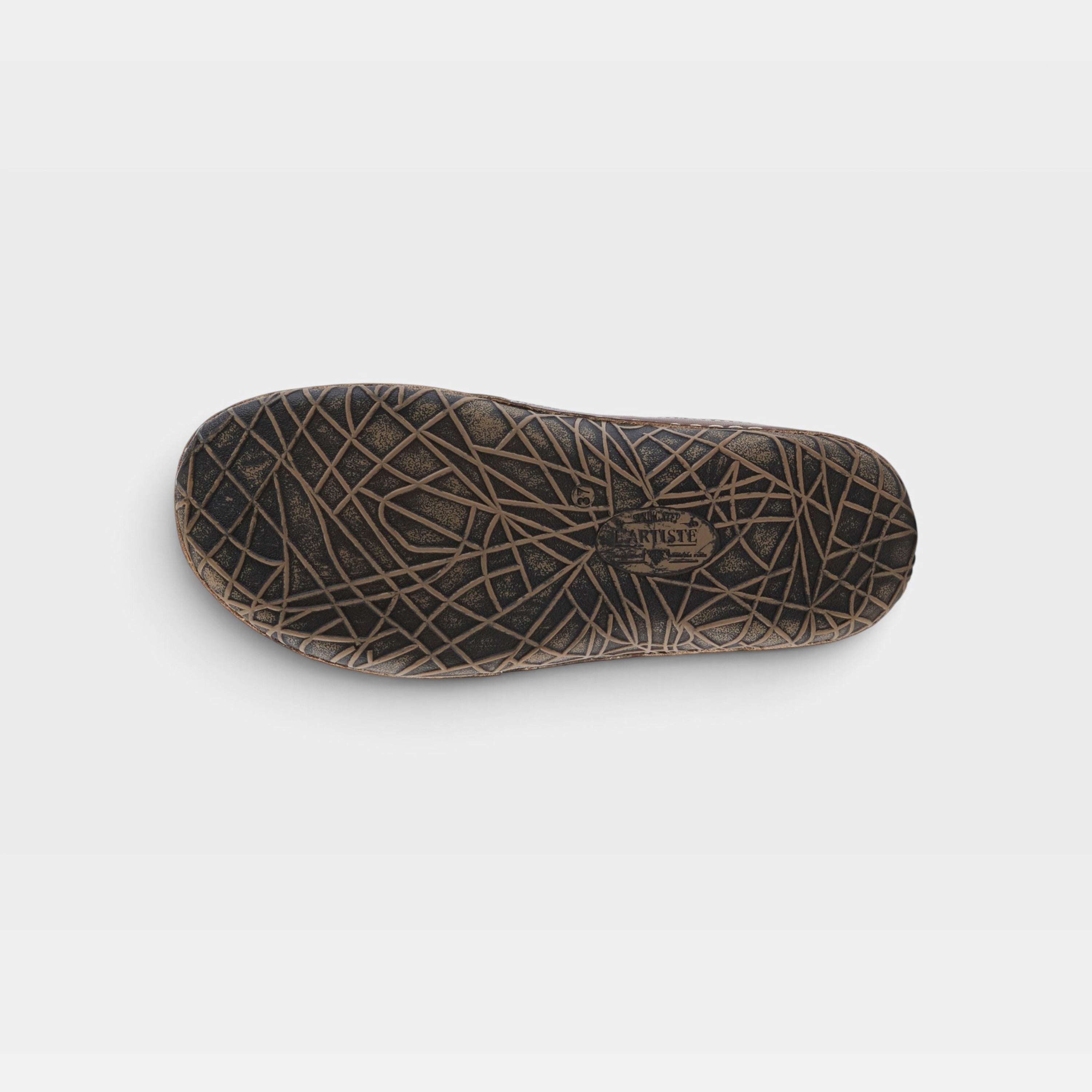 L'Artiste Libora slip-on shoes in Taupe, outsole view