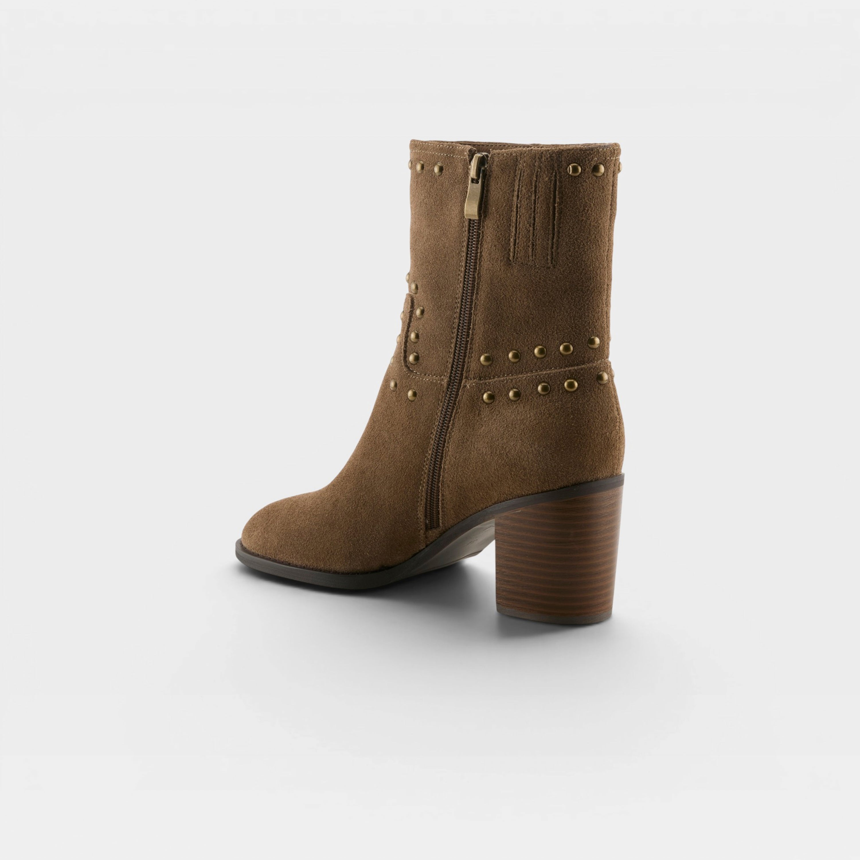 Azura Lilstudette Taupe Suede Boot