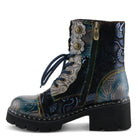 L'Artiste L'ARTISTE LIMITLESS MID CALF BOOTS boot in blue multi with handcrafted leather design
