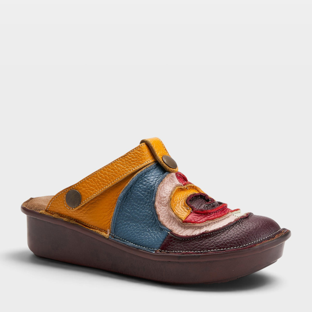 Spring Step Lollipop Clog in Purple Multi, front view