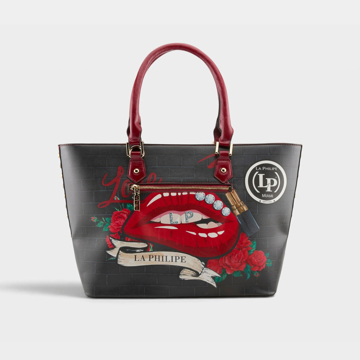 La Philipe – RED LIPS – Red – Handbag