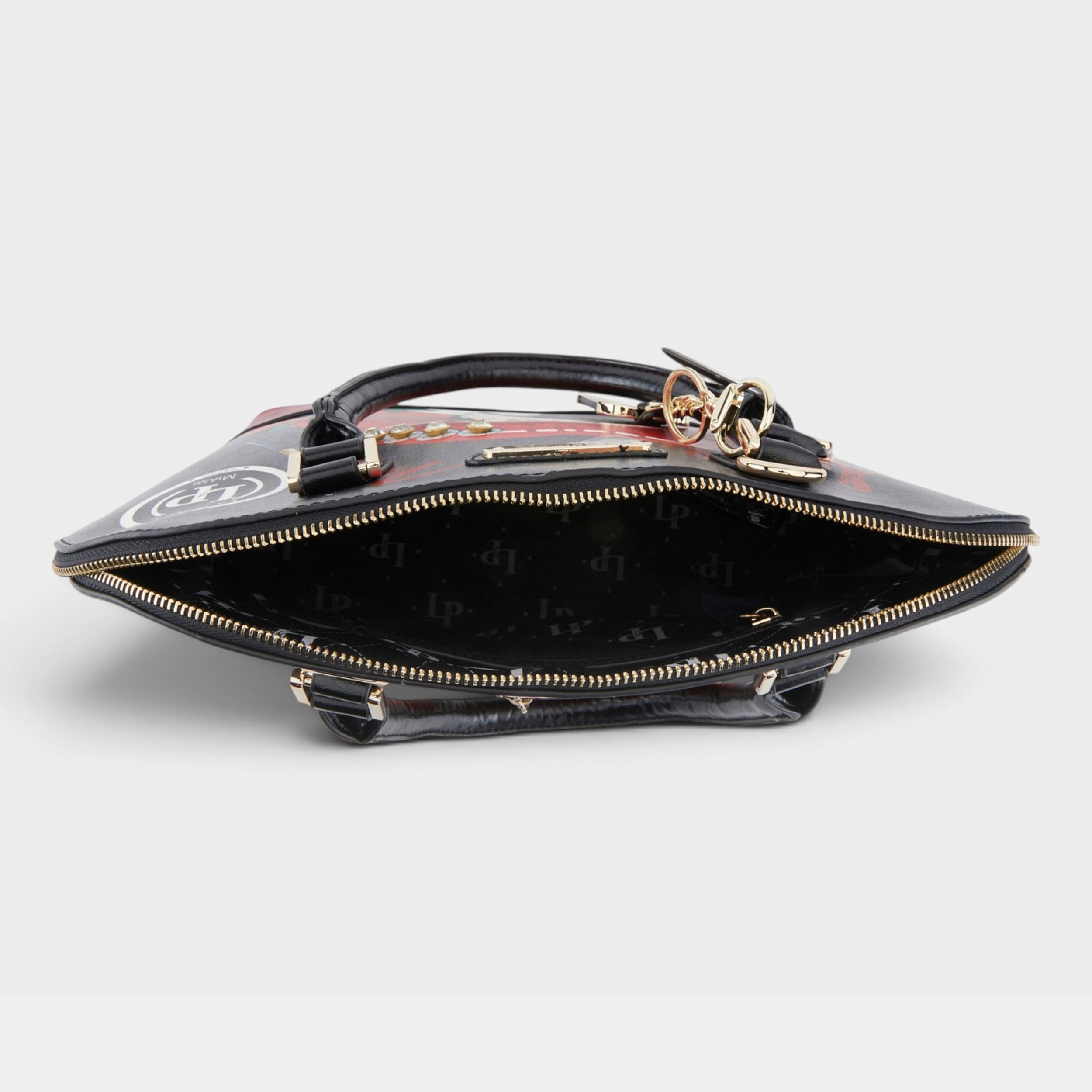 La Philipe – RED LIPS – Black – Handbag