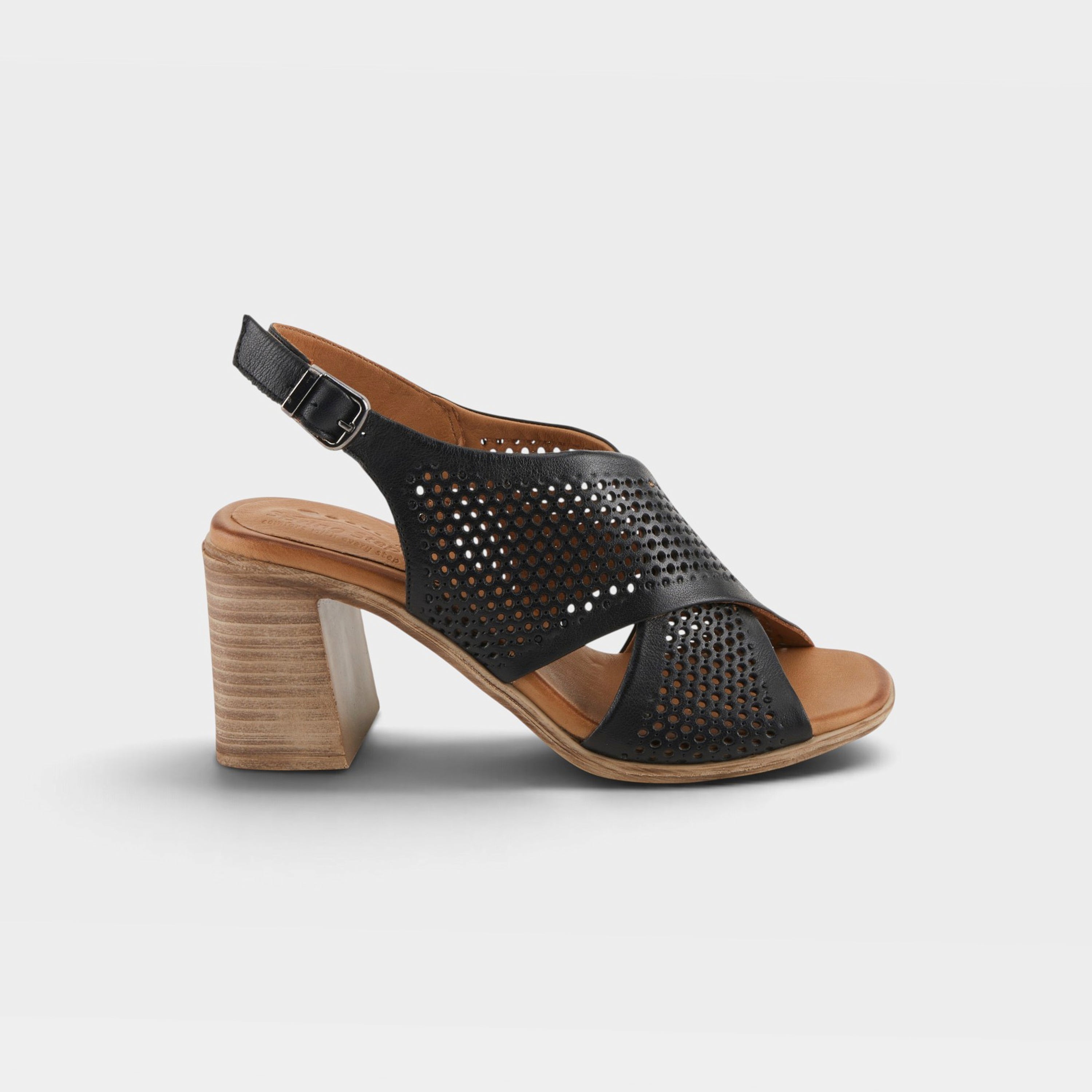 Spring Step Luanca Black Sandal