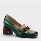 Azura Luzish Green Multi Patent Shoe